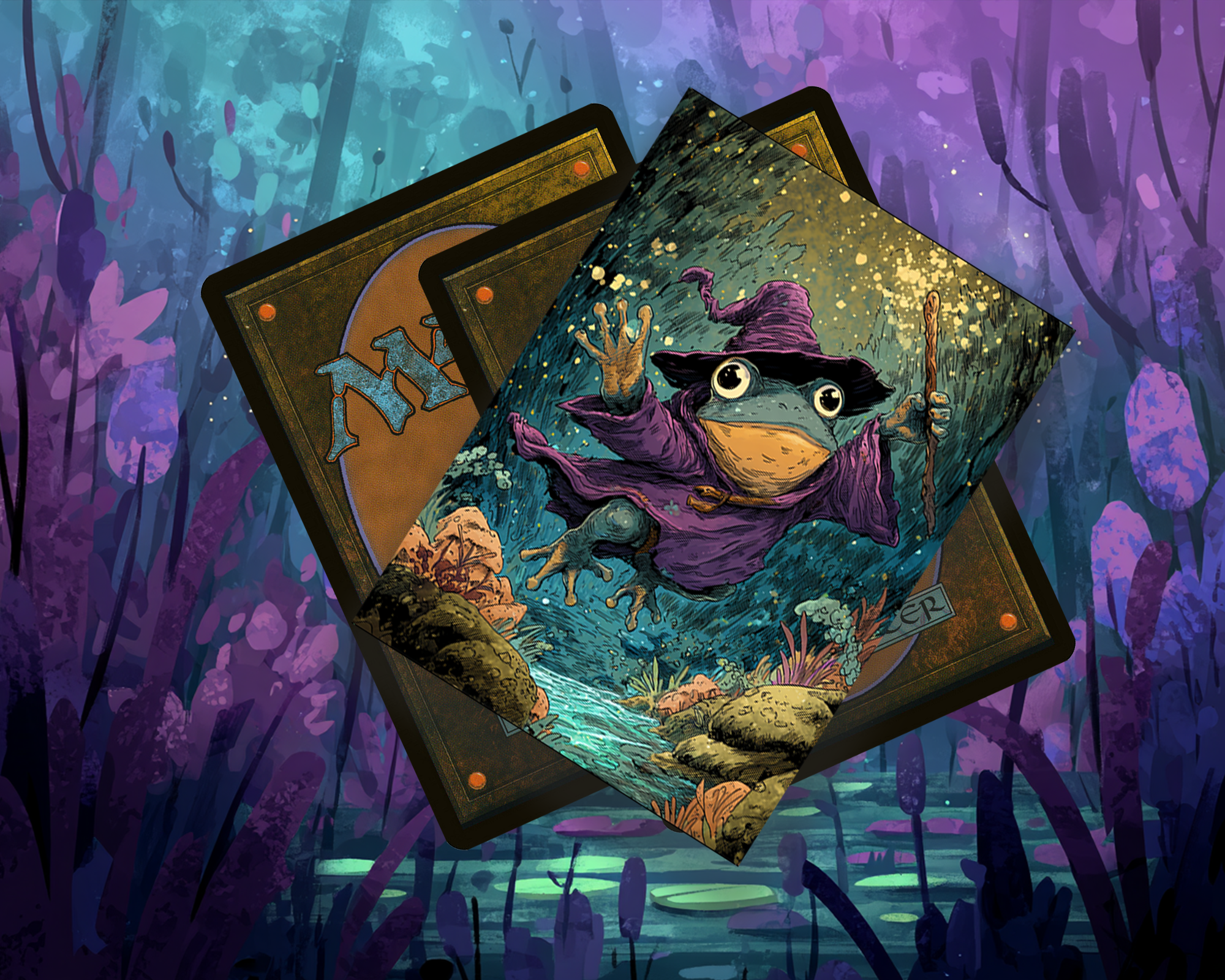 Whimsical Frog Card Sleeves