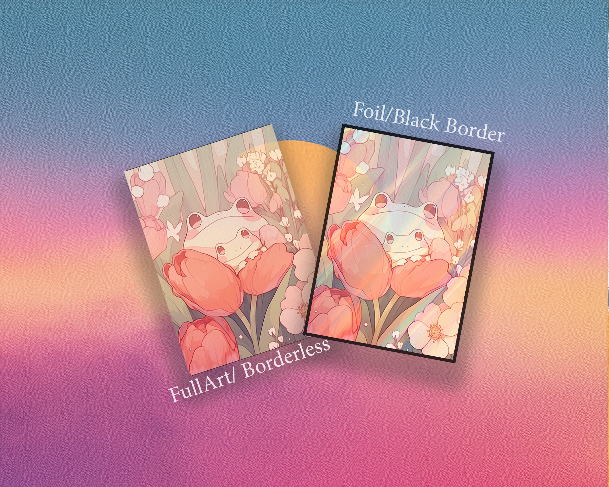 Pink Cute Frog Card Sleeves