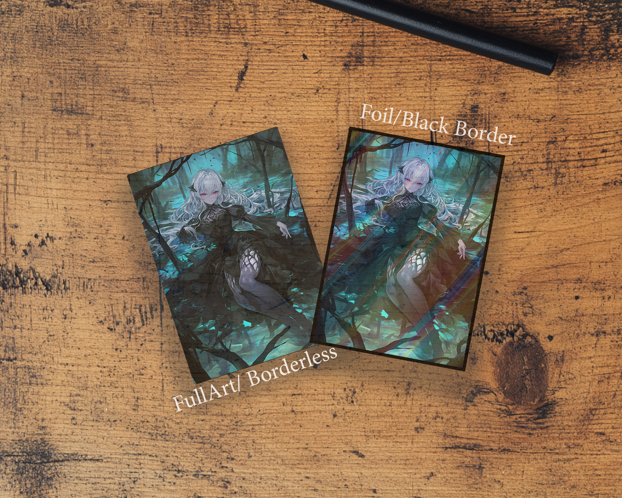 Dark Anime Girl Card Sleeves