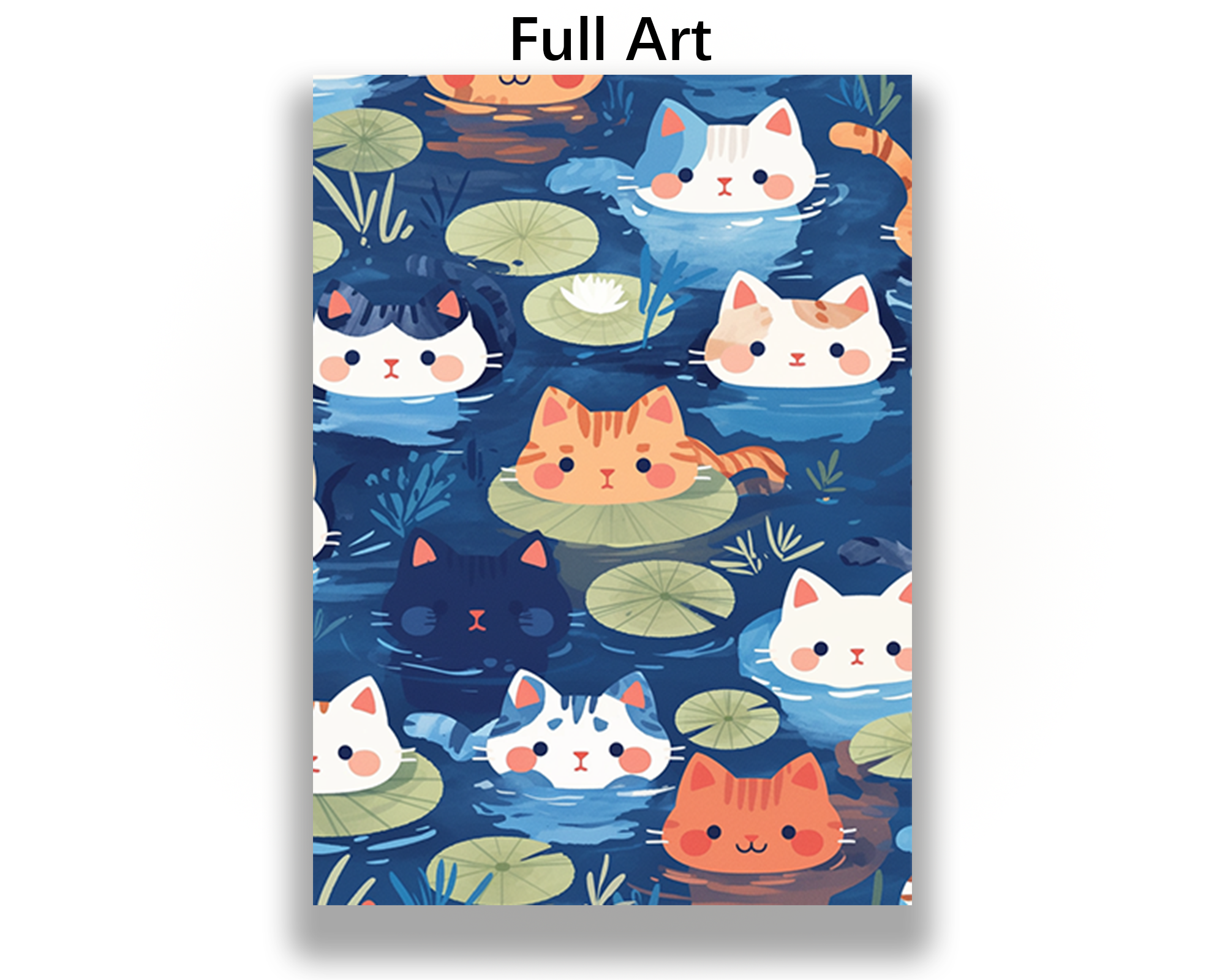 Cute Cats in Lotus Pool Card Sleeves