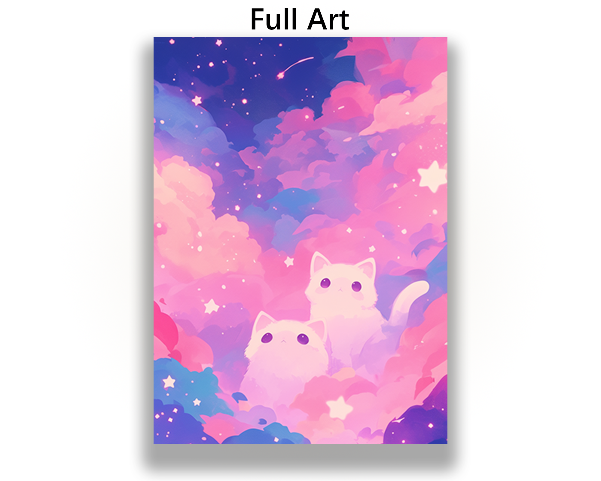 Fluffy Cats in Galaxy Clouds Card Sleeves