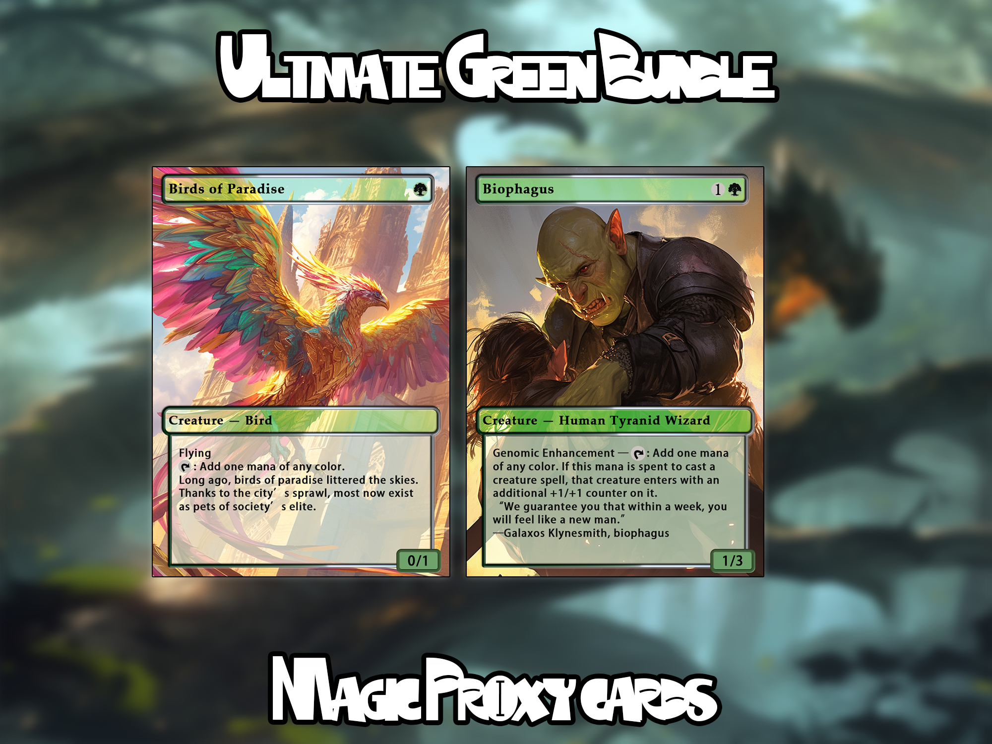 Set of 10 cards! - Full-art Custom Magic proxies - Great cards for all your decks!