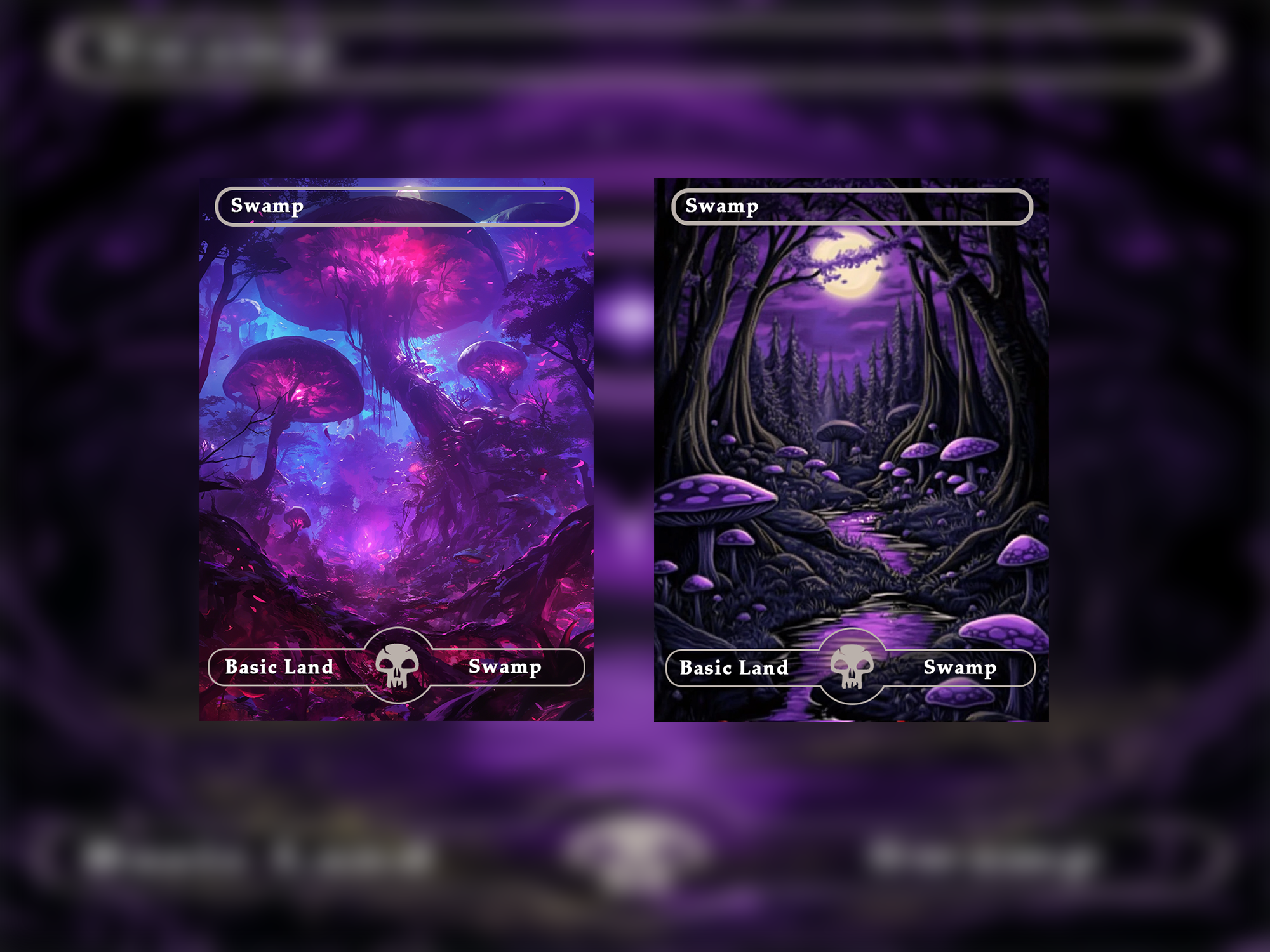 10 Basic Lands Proxy, Swamp Proxy, Custom Magic Cards for Commander EDH Acid Lands series style