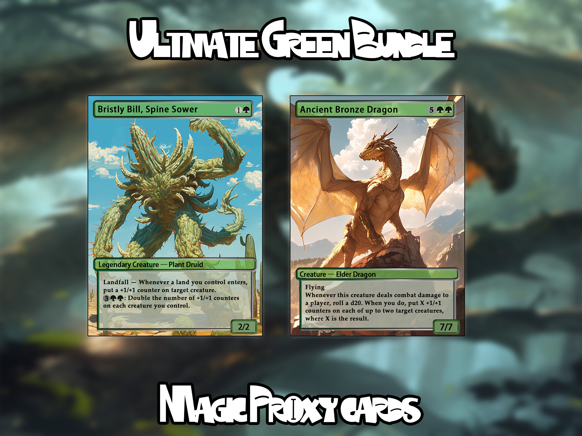 Set of 10 cards! - Full-art Custom Magic proxies - Great cards for all your decks!