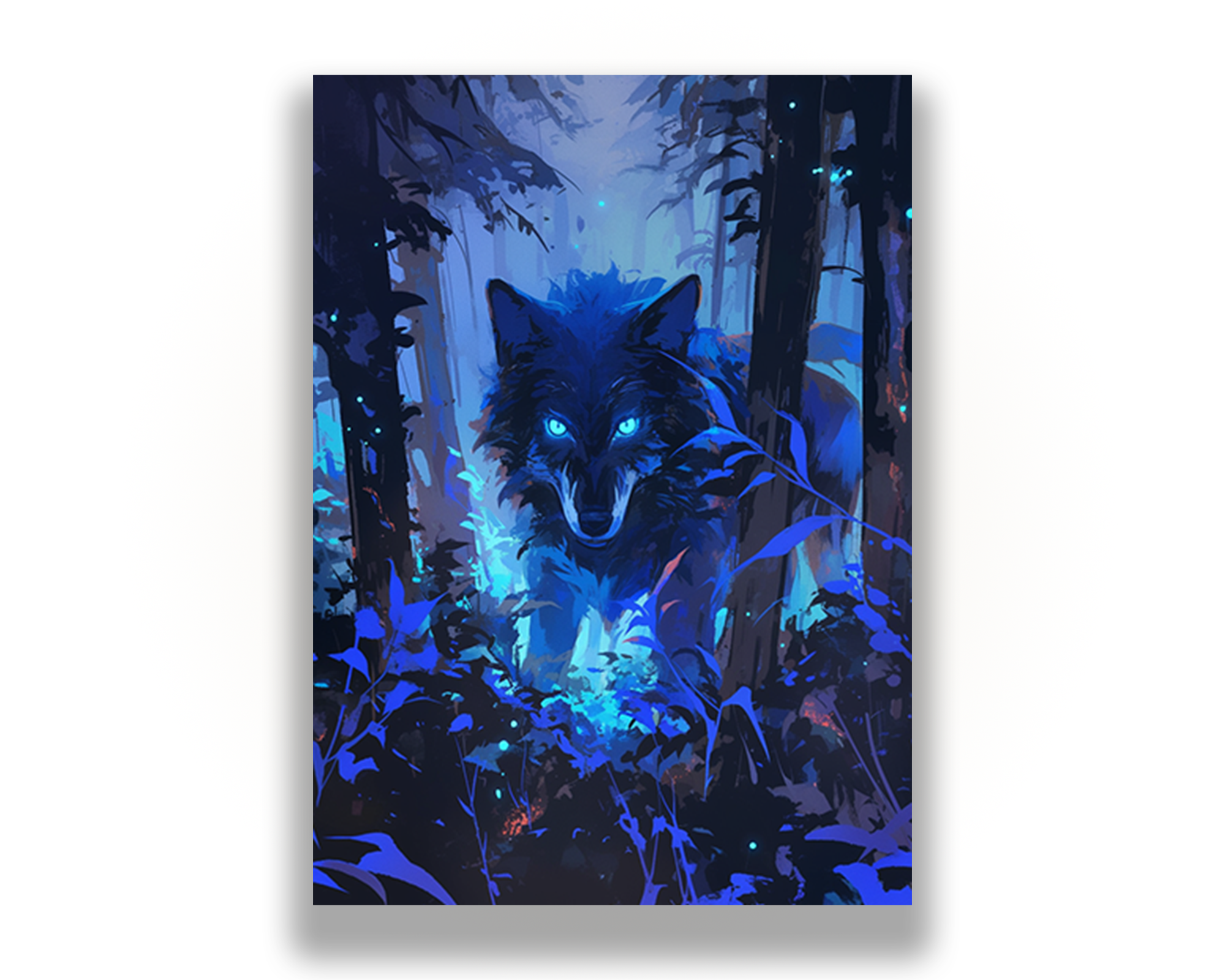 Jungle Black Wolf Card Sleeves