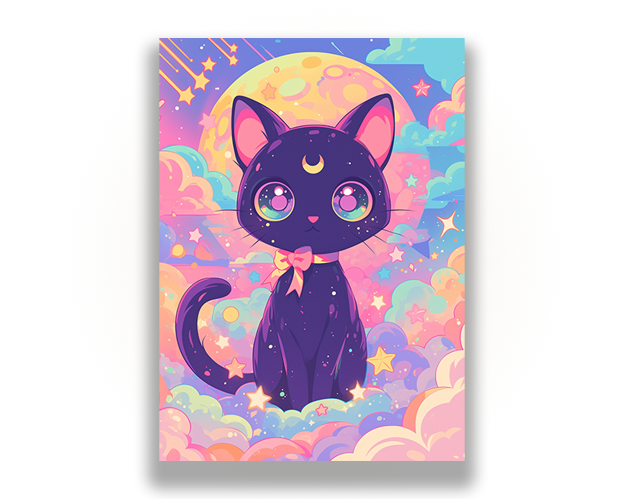 Moon Black Cat Card Sleeves