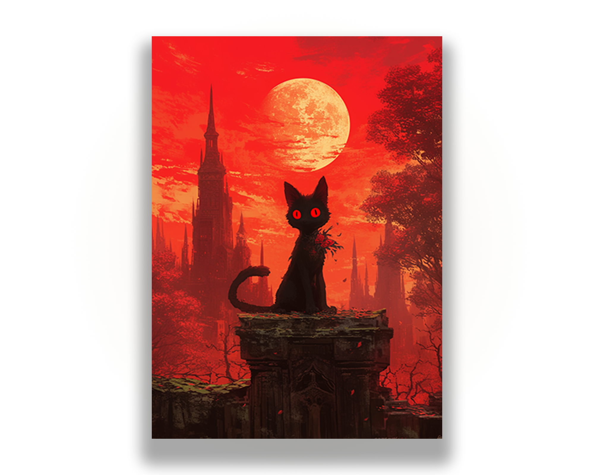 The Black Cat In The Bloody Night Card Sleeves