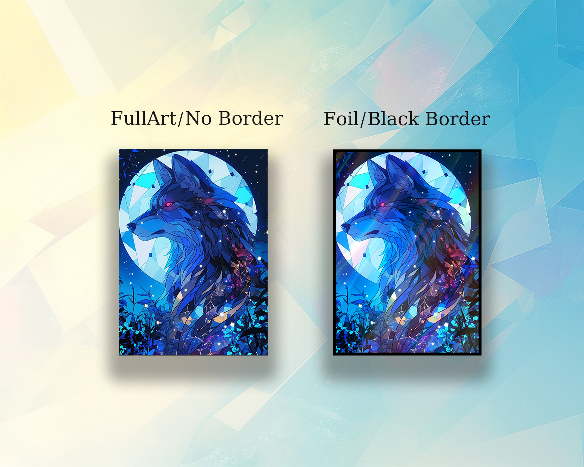 Stained Glass Wolf Top Quality Sleeves