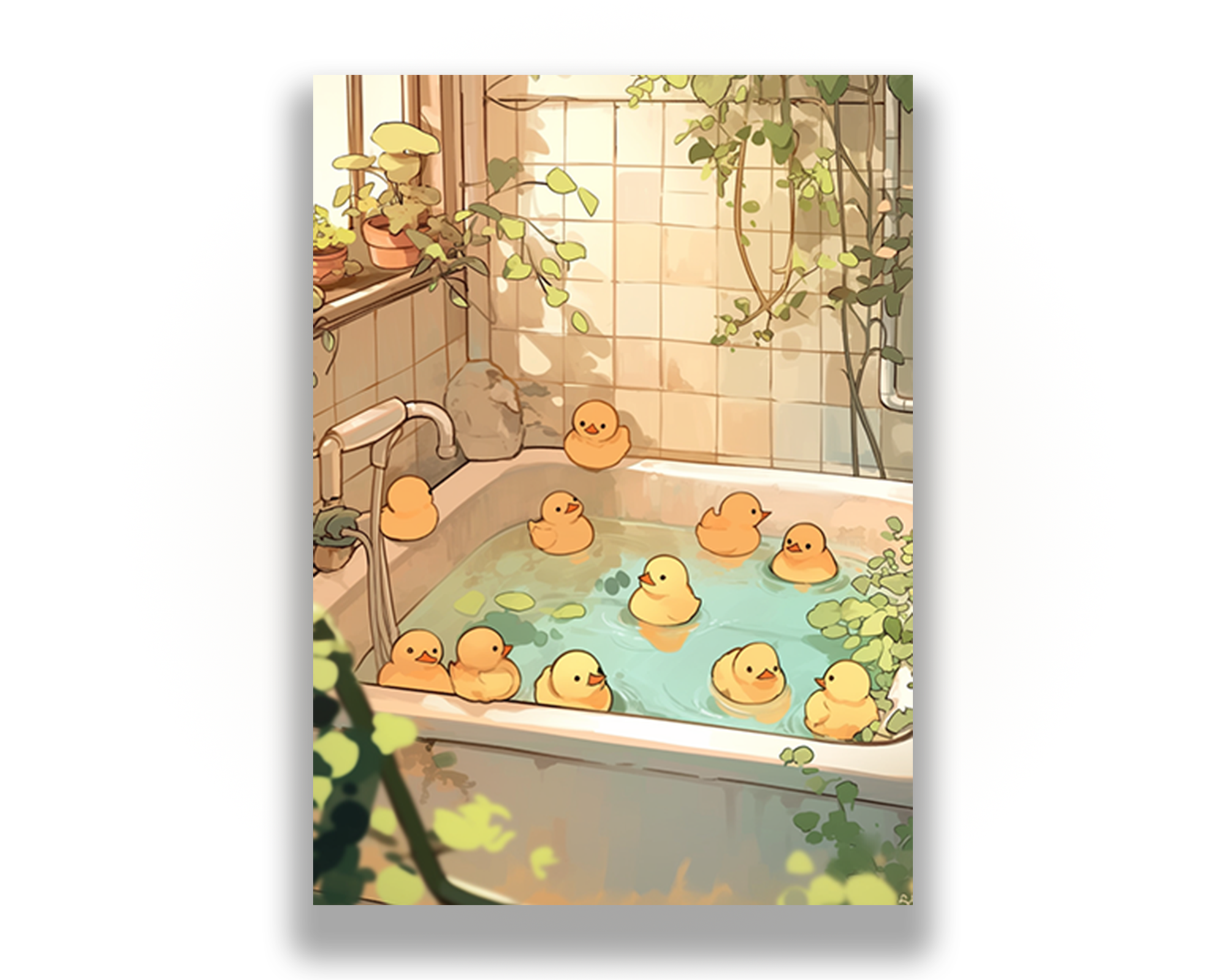 Cute Duck in Pool Card Sleeves