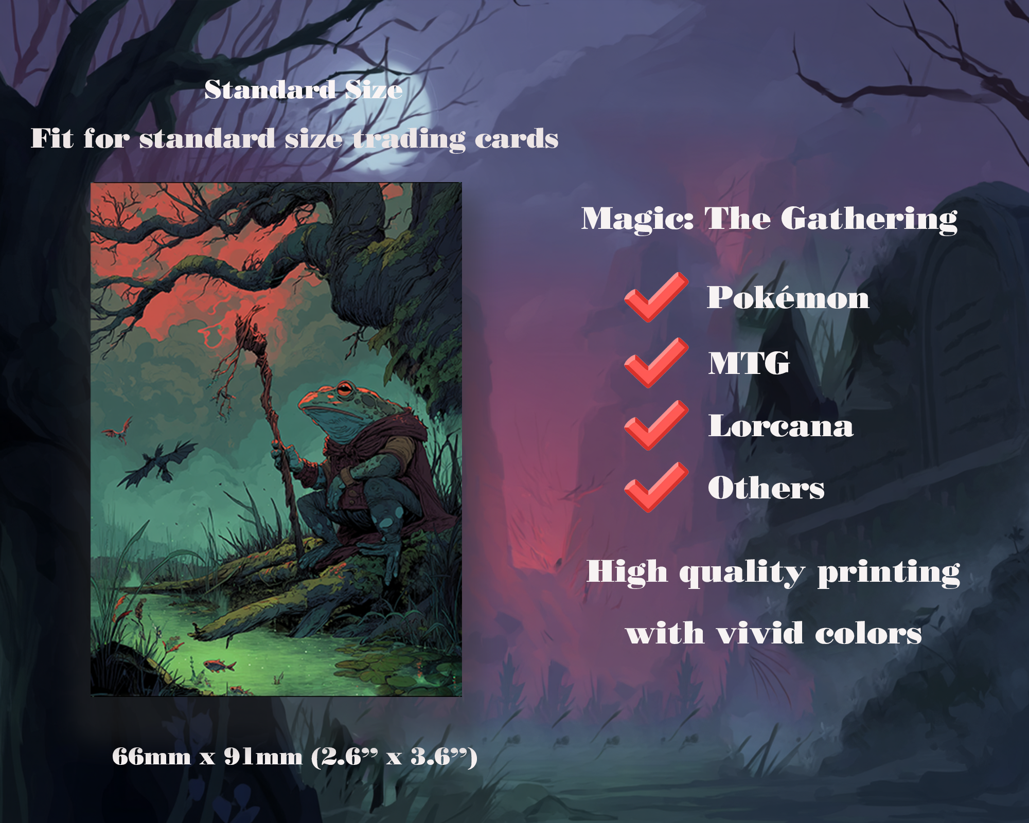 Shadowy Frog Card Sleeves