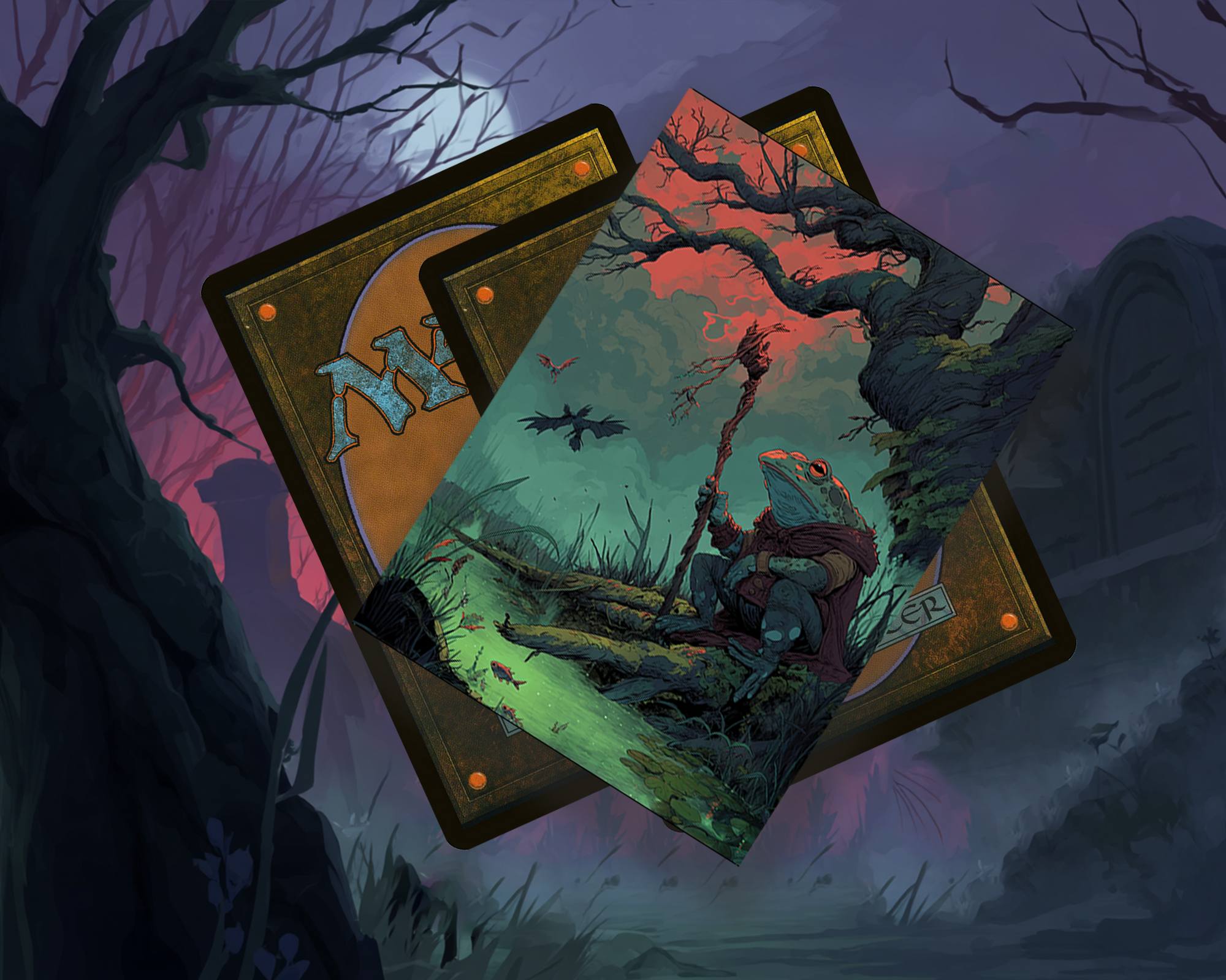 Shadowy Frog Card Sleeves