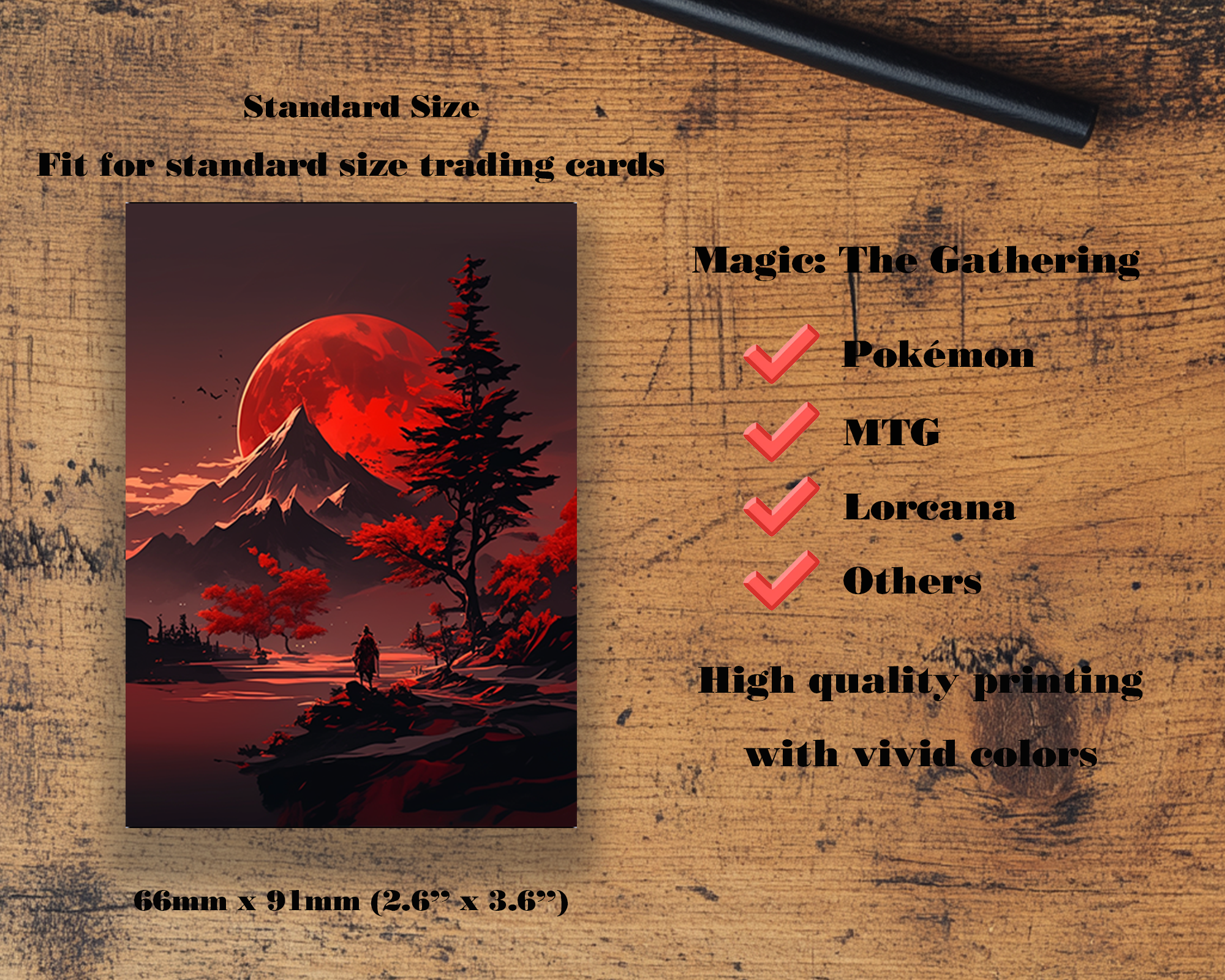 Rising Blood Moon Card Sleeves
