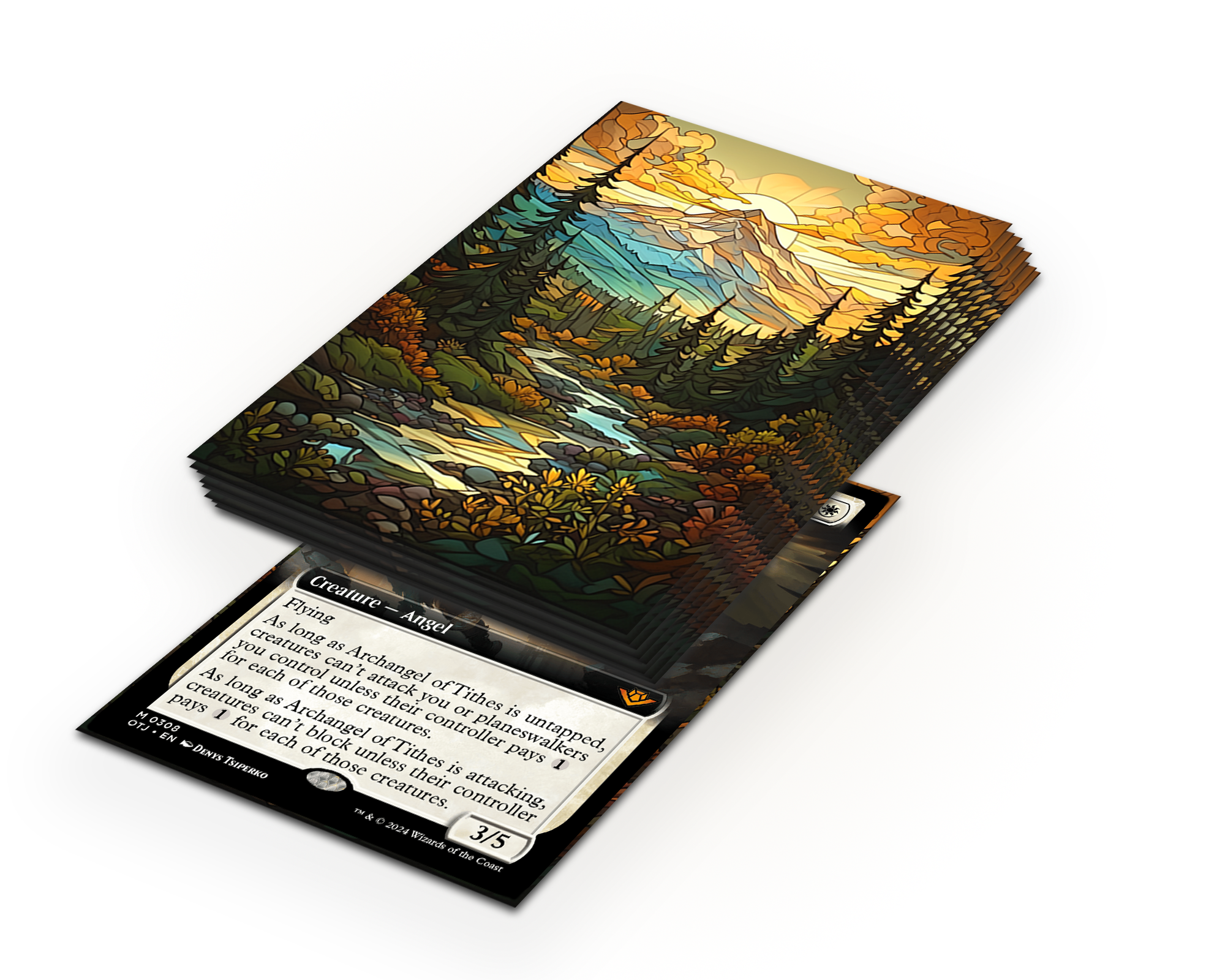 Stained Glass Land Card Sleeves