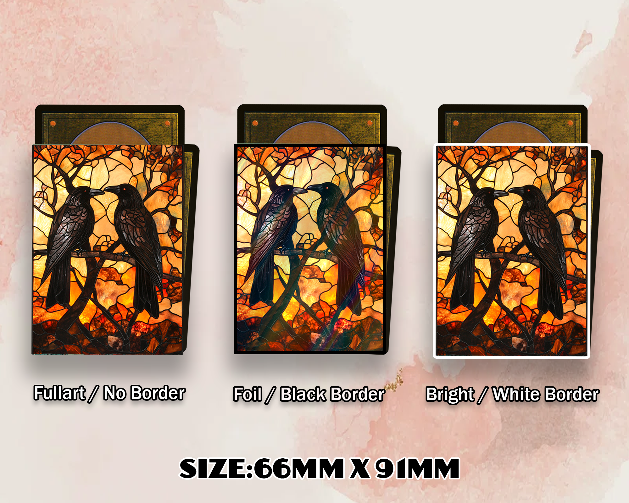Stained - Glass Raven Card Sleeves
