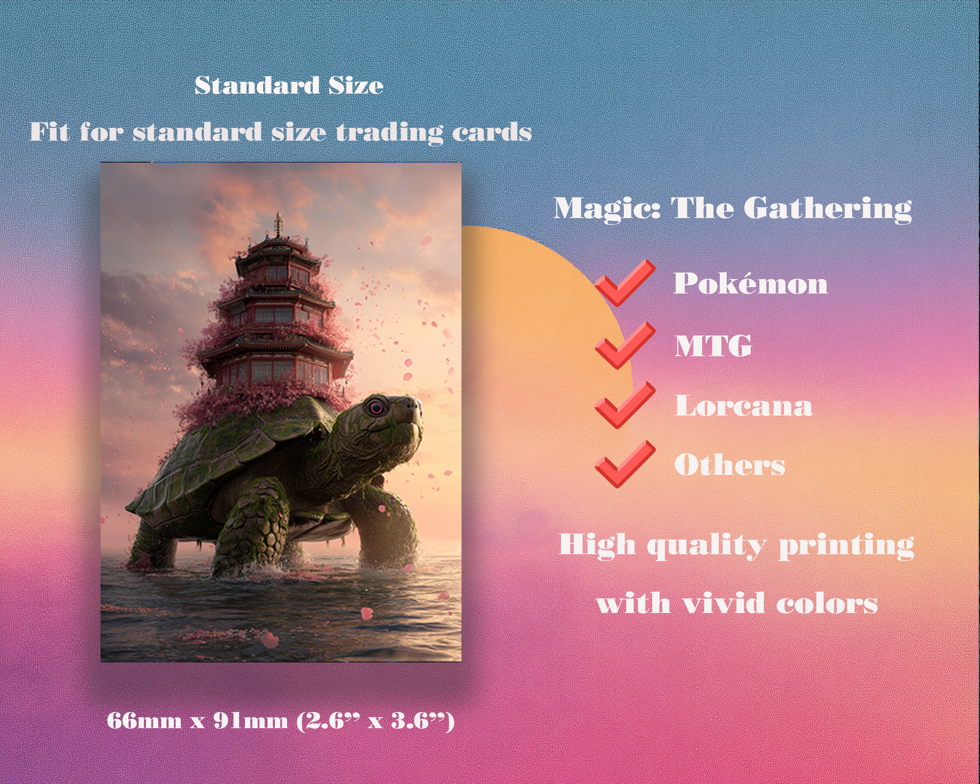 Giant Turtle with a Tower of Dreams Card Sleeves