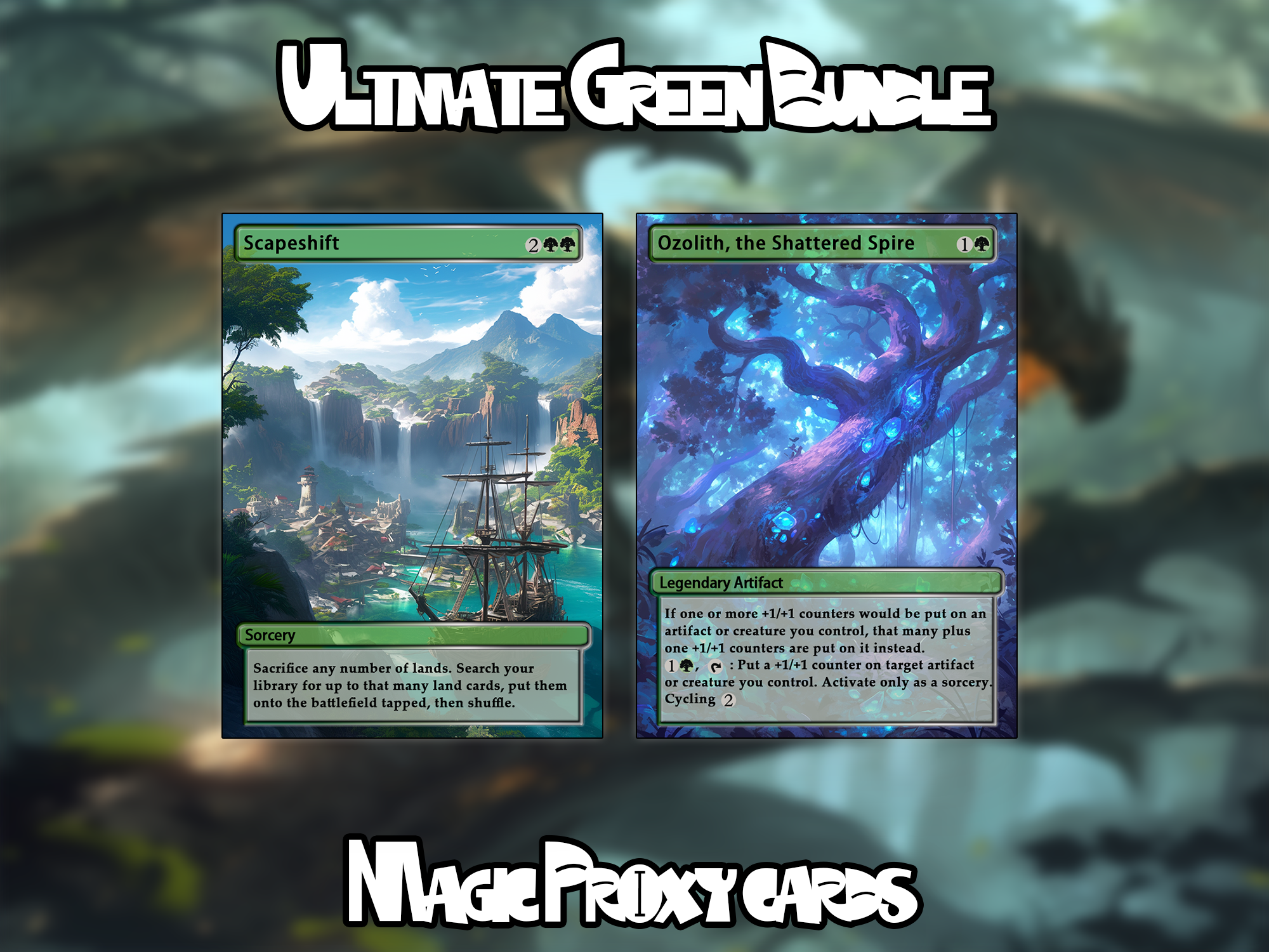 Set of 10 cards! - Full-art Custom Magic proxies - Great cards for all your decks!