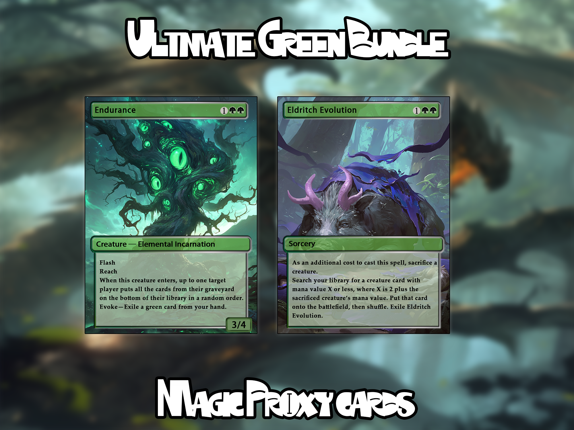 Set of 10 cards! - Full-art Custom Magic proxies - Great cards for all your decks!