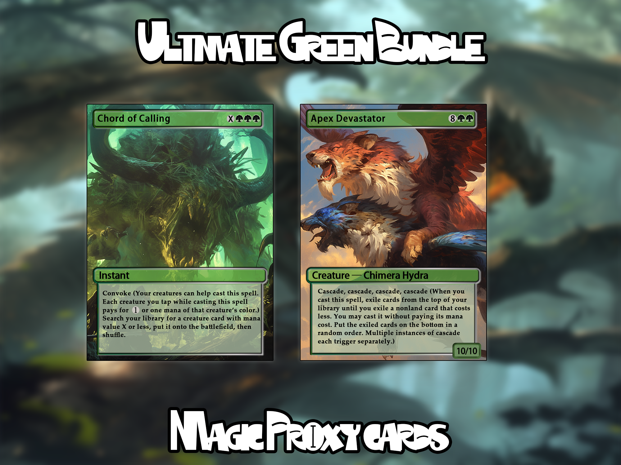 10 proxy cards for EDH. Enhance your MTG Commander Deck