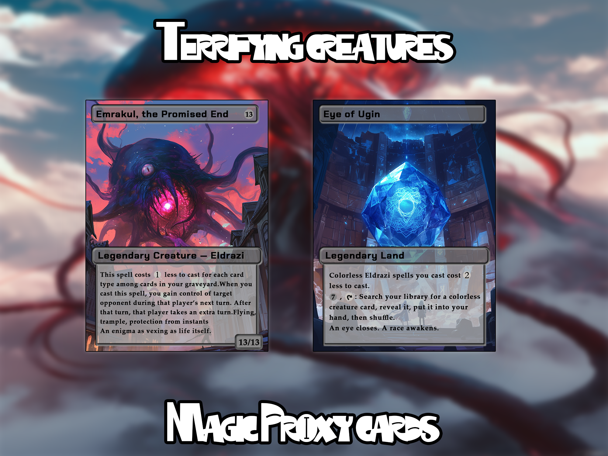 Set of 10 cards! - Full-art Custom Magic proxies - Great cards for all your decks!