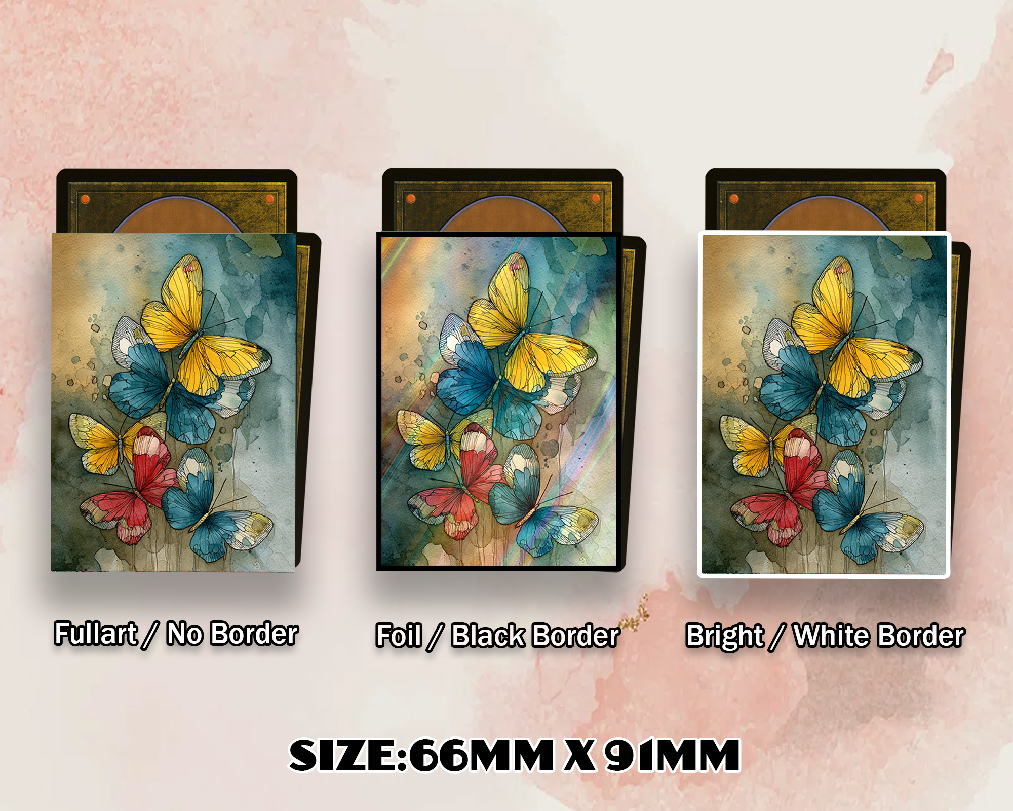 Watercolor Butterfly Card Sleeves