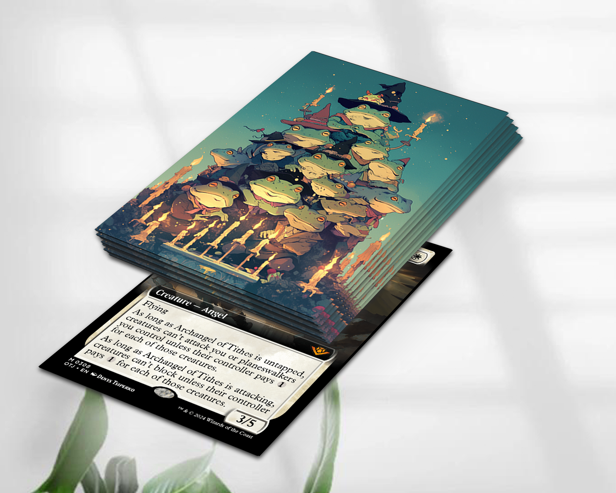 Frog Wizard Tower Card Sleeves