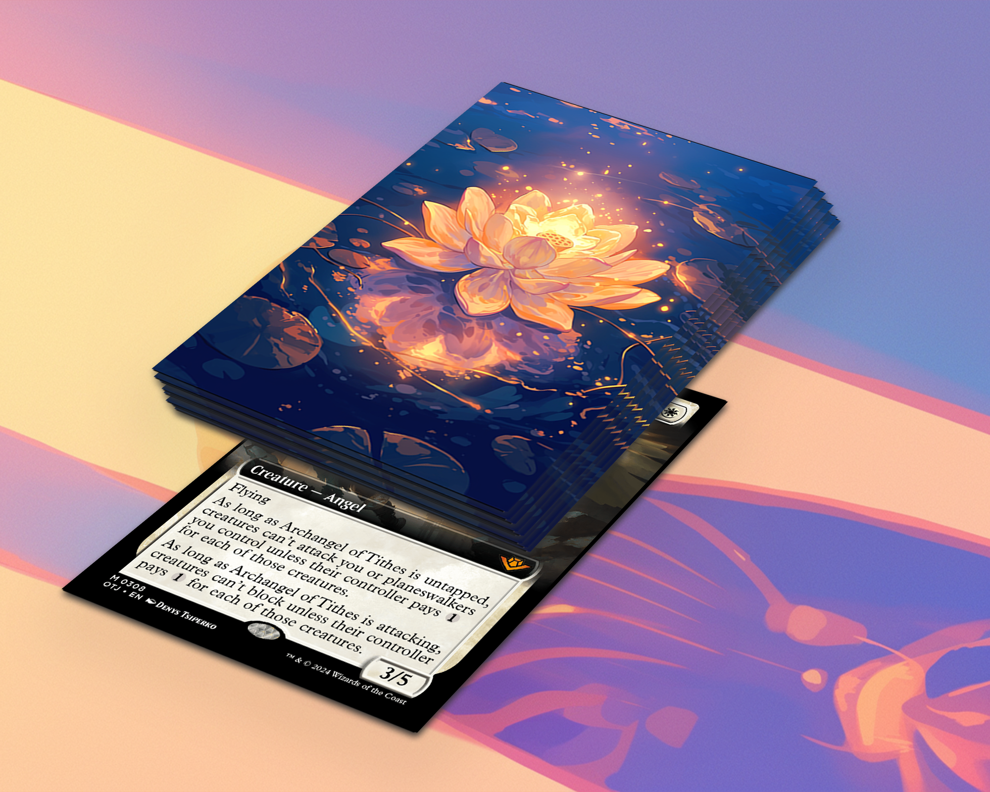 Gilded Lotus Card Sleeves