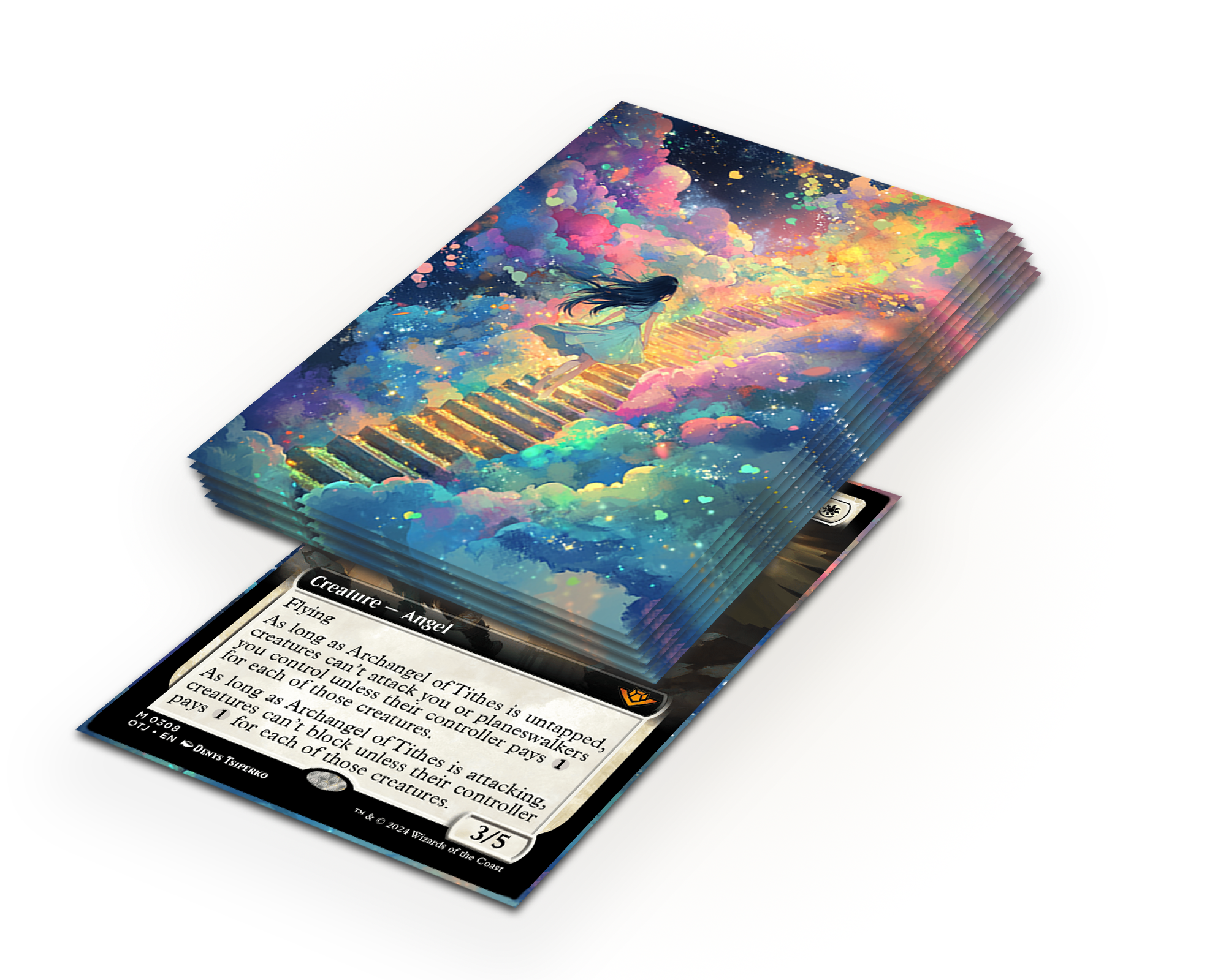 Colorful Cloud Ladder Card Sleeves