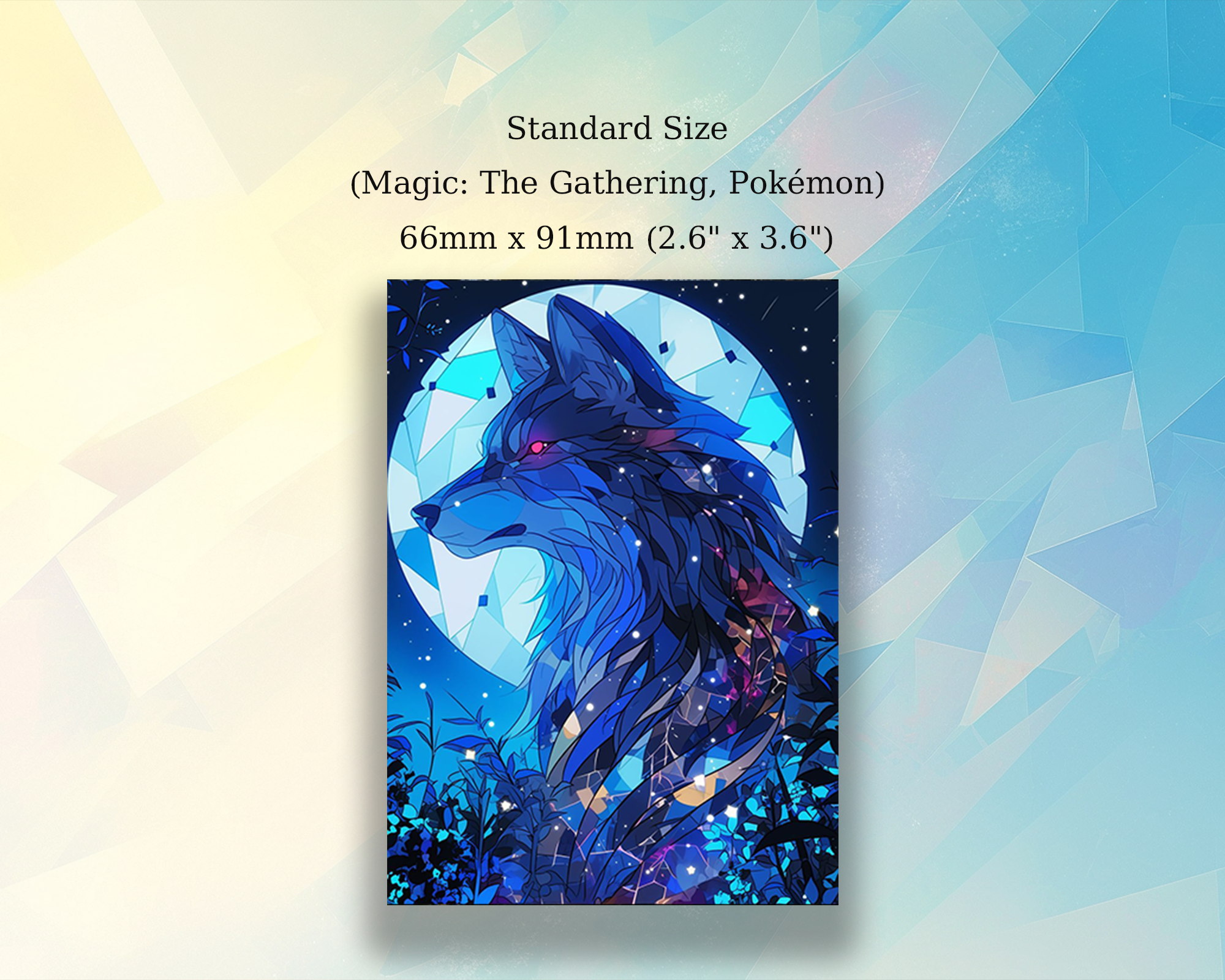 Stained Glass Wolf Top Quality Sleeves
