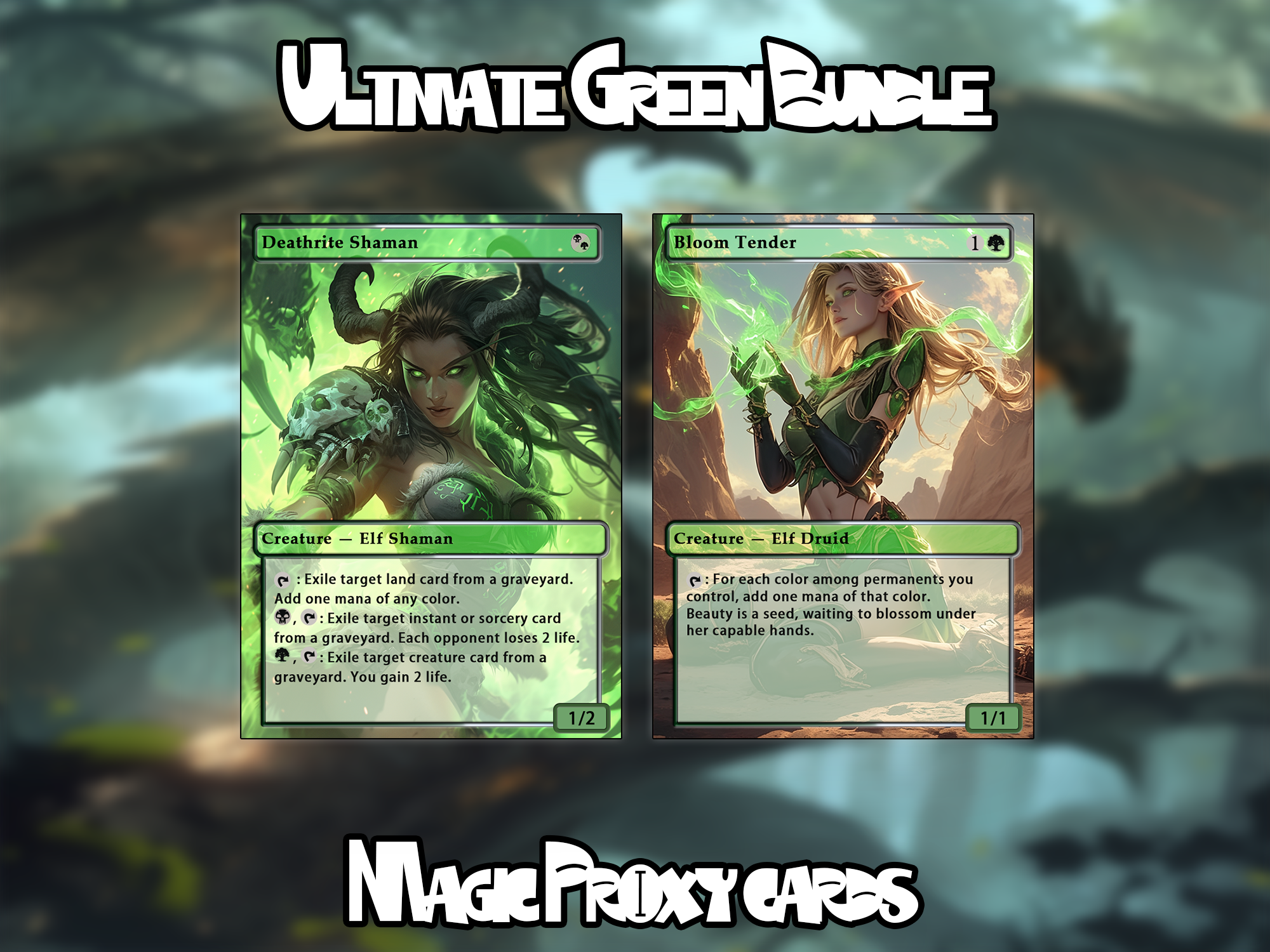 Set of 10 cards! - Full-art Custom Magic proxies - Great cards for all your decks!