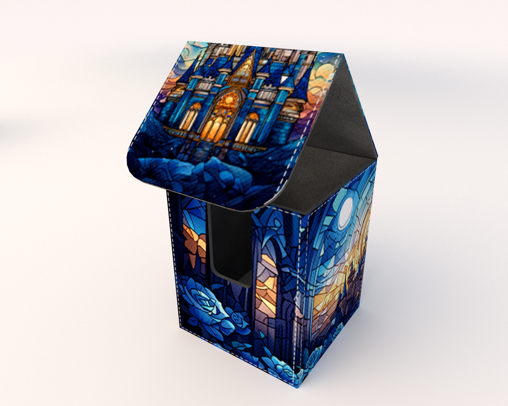 Lorcana Deck Box: Glass Castle Hold Up to 200 Cards Top Quality Card Deck Box! No Logos - RerollBase