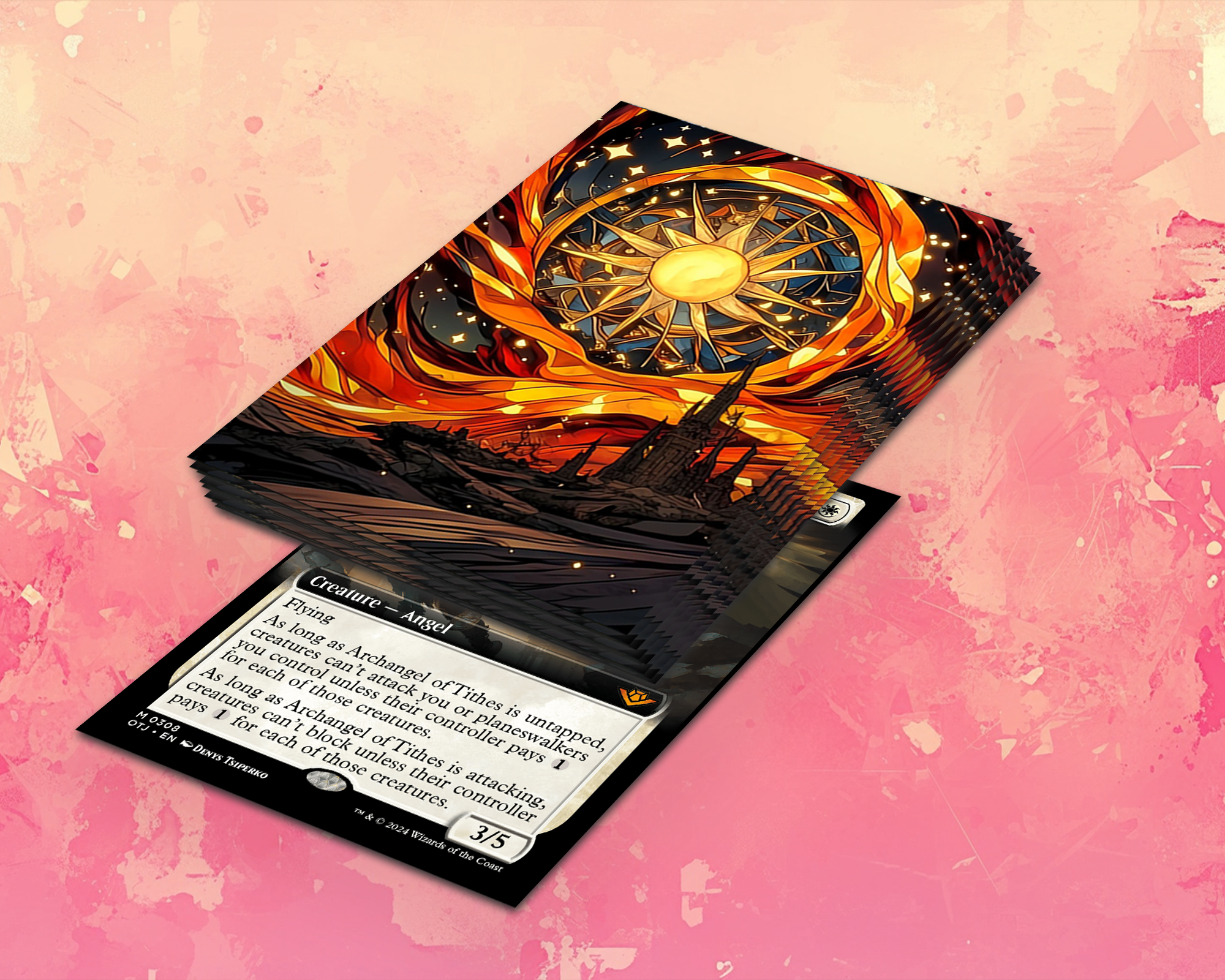 Stained Glass Sun  card Sleeves