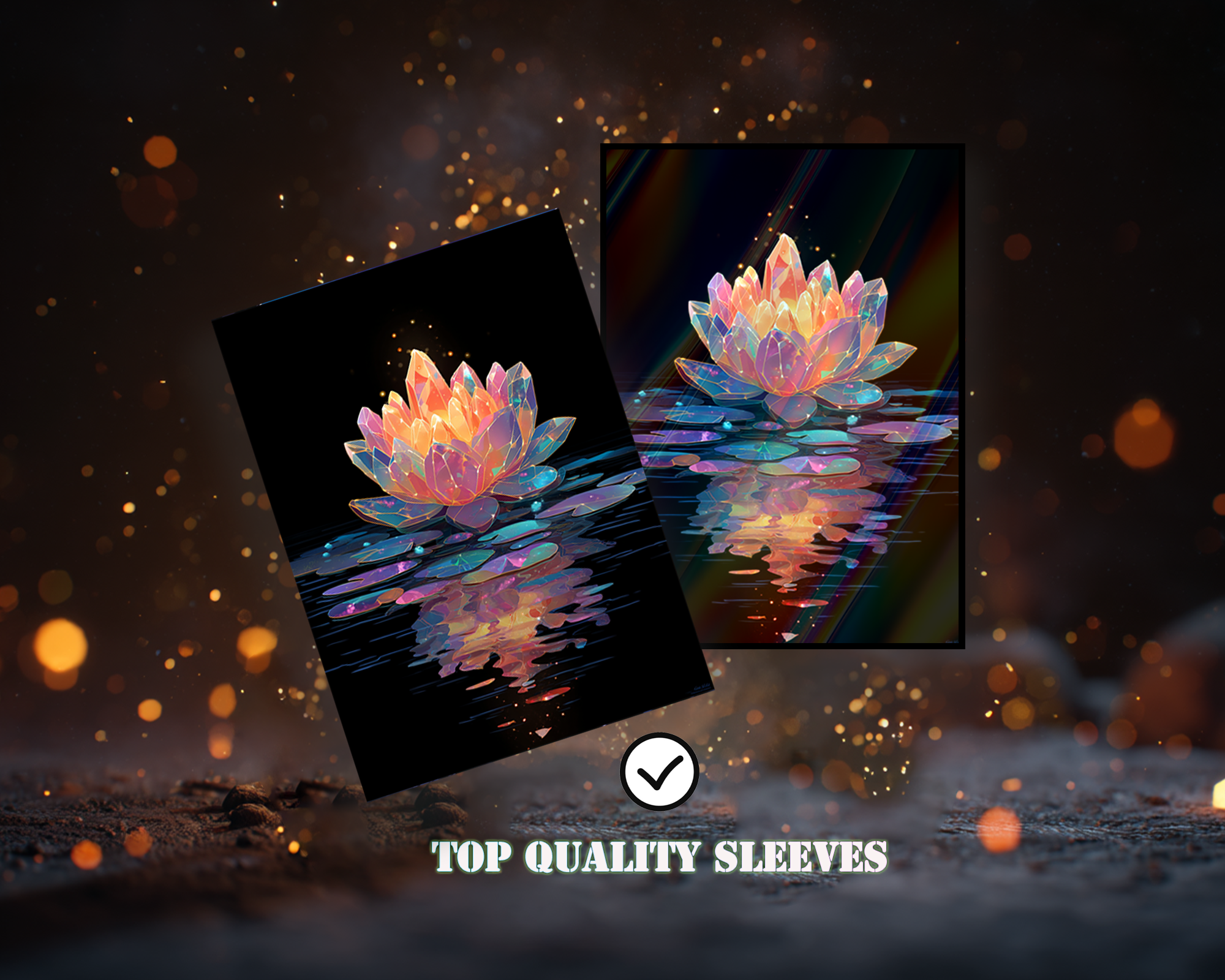 Enchanted Crystal Lotus Card Sleeves