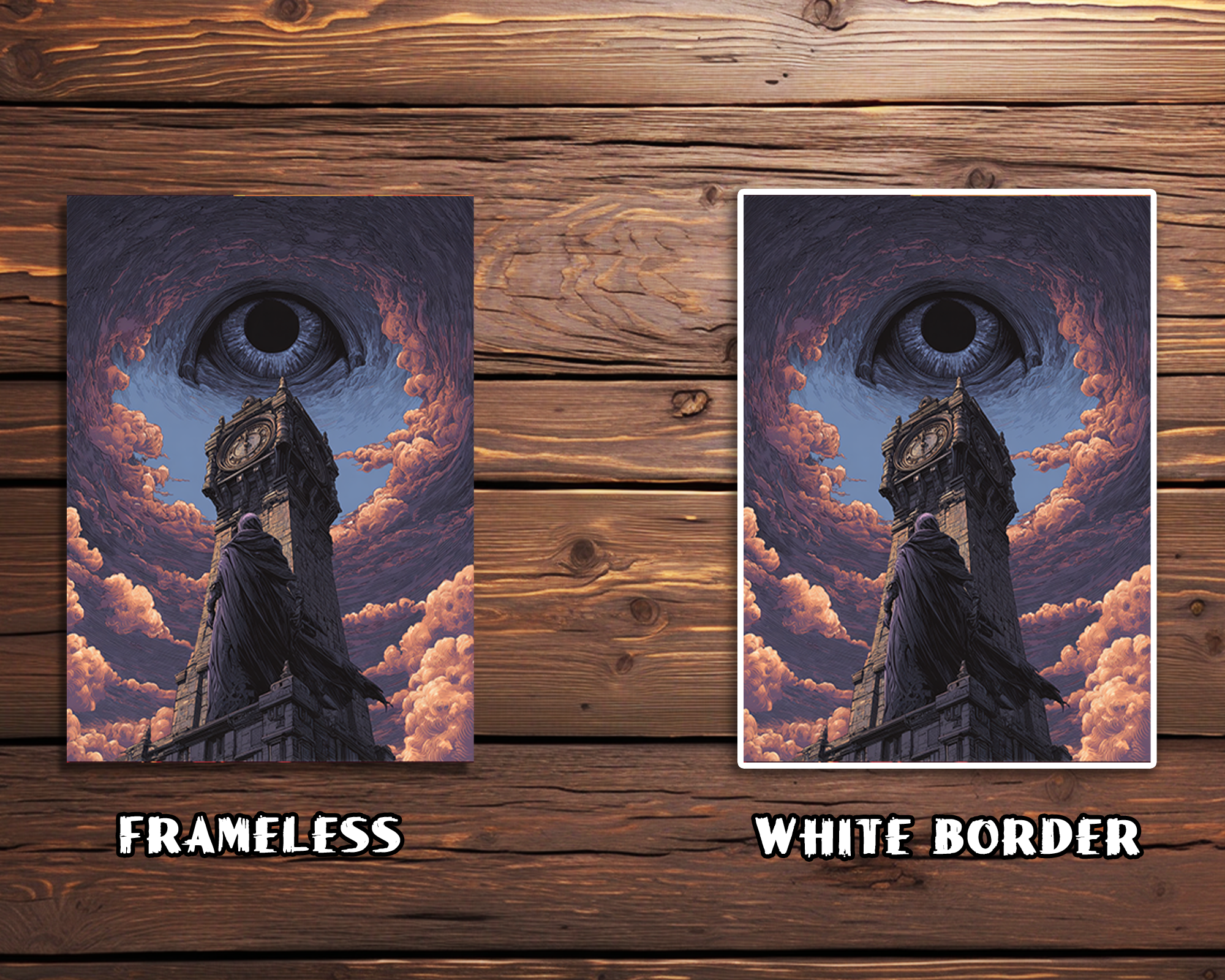 Dark Fantasy Eye Over Tower Card Sleeves
