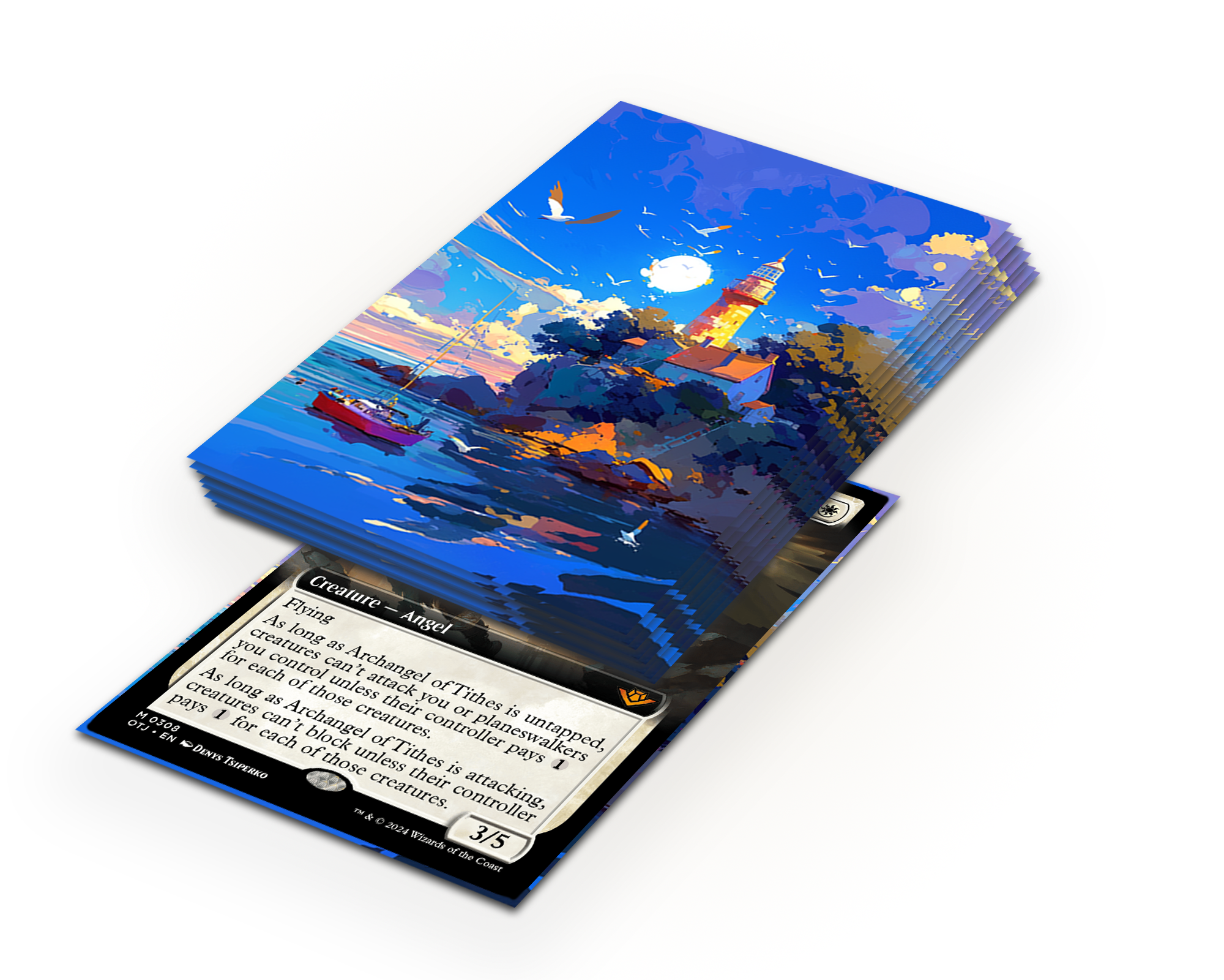 Water Tower By The Sea Card Sleeves