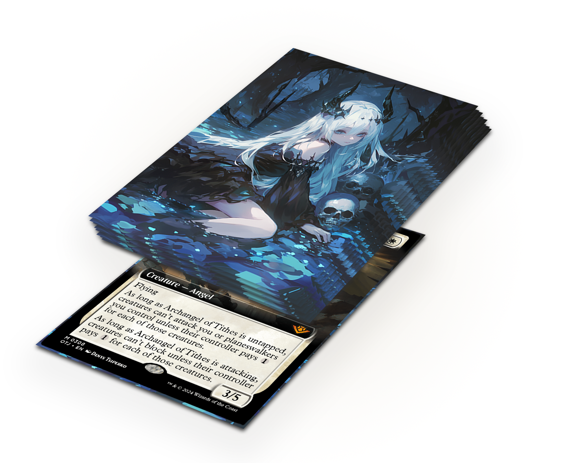 Dark Swamp Anime Girl Card Sleeves