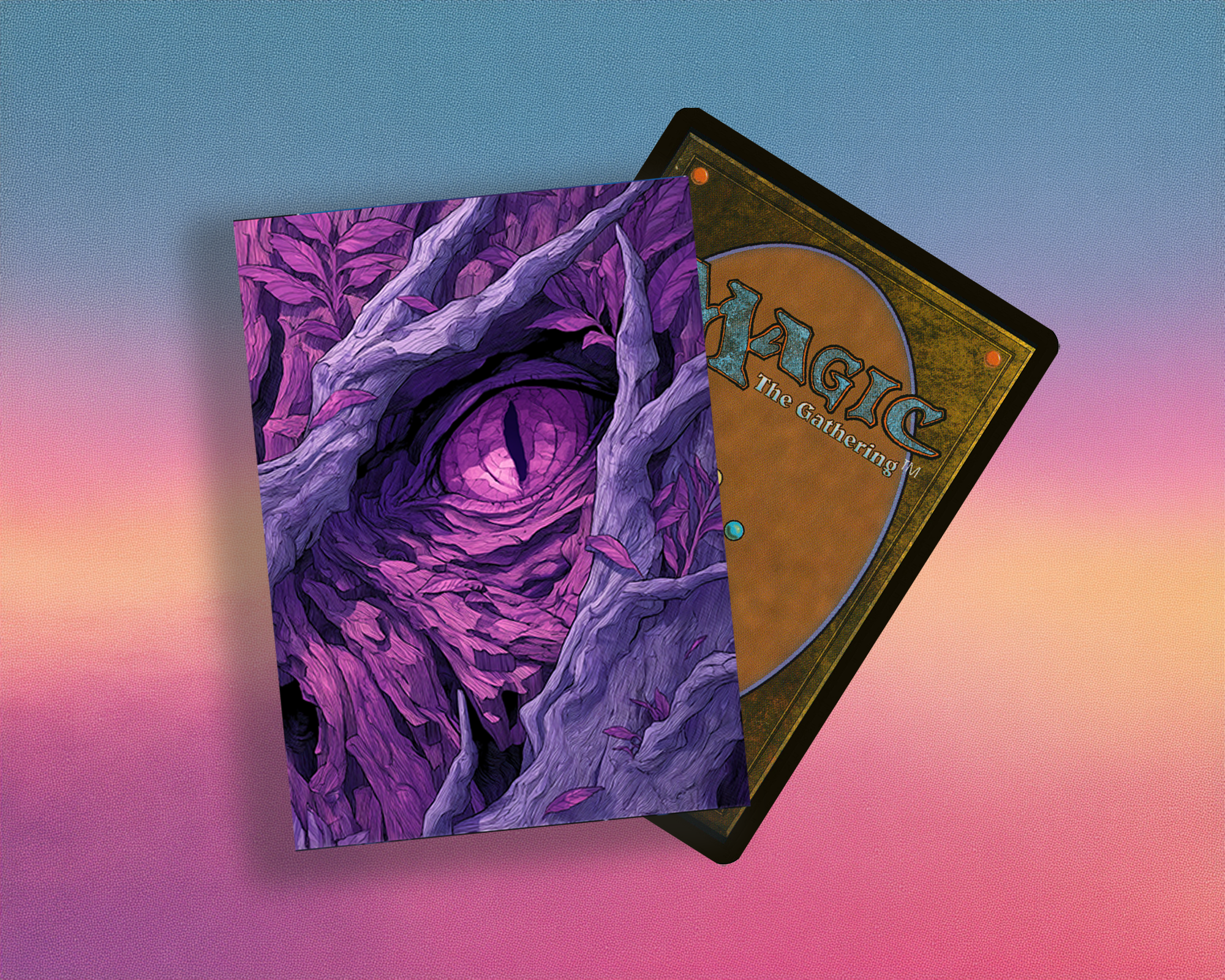 Purple Enigmatic Eye Card Sleeves