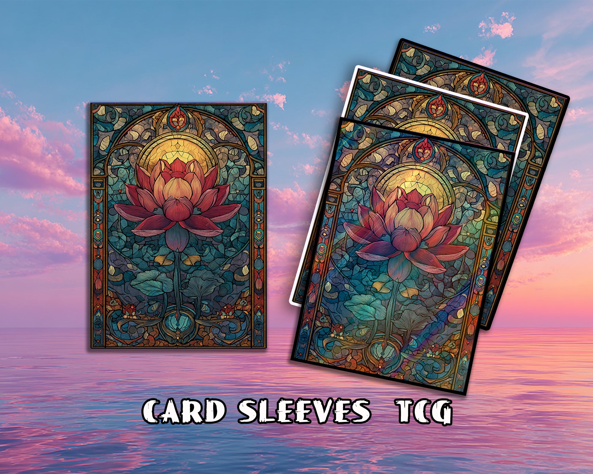 Art Nouveau Lotus Card Sleeves