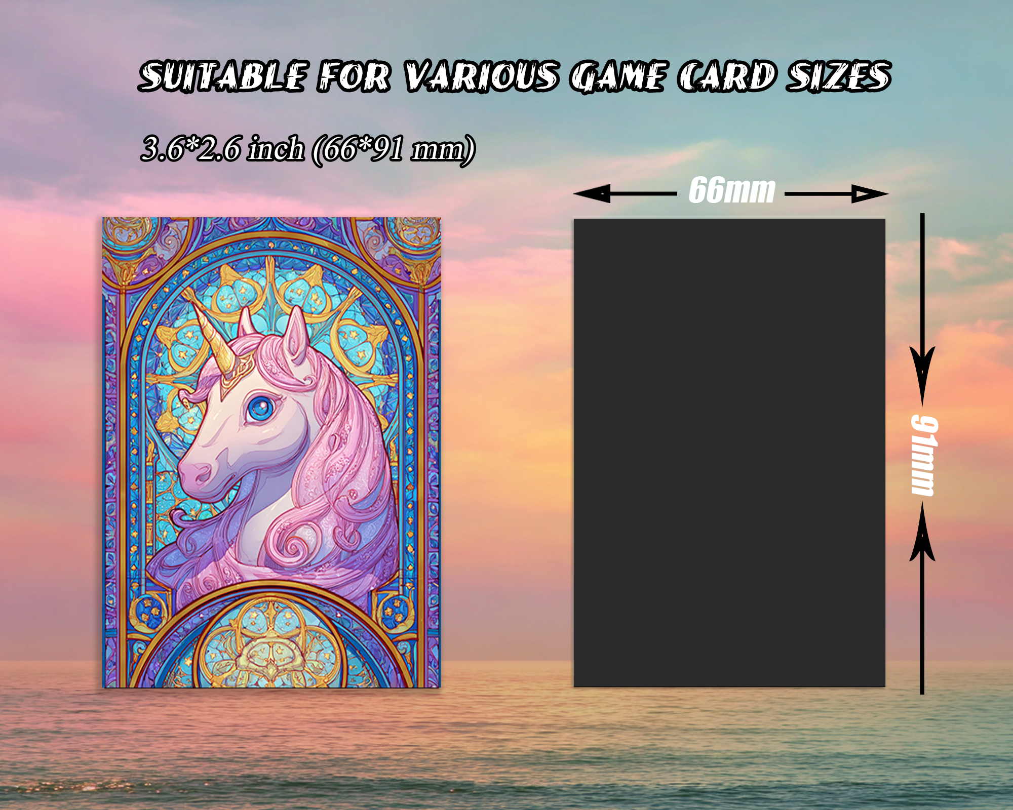 Stained Glass Unicorn Card Sleeves
