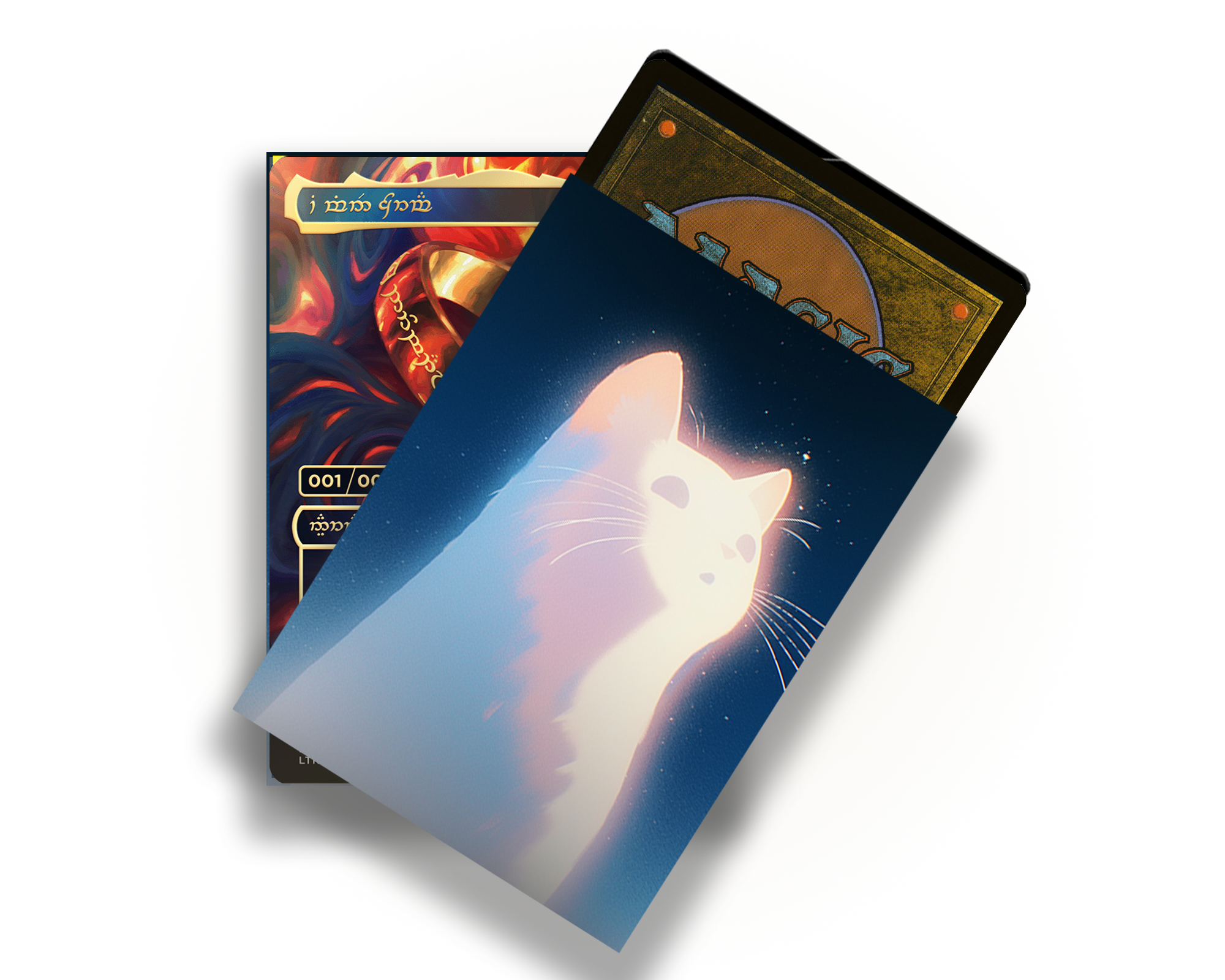 Glowing Cat Card Sleeves