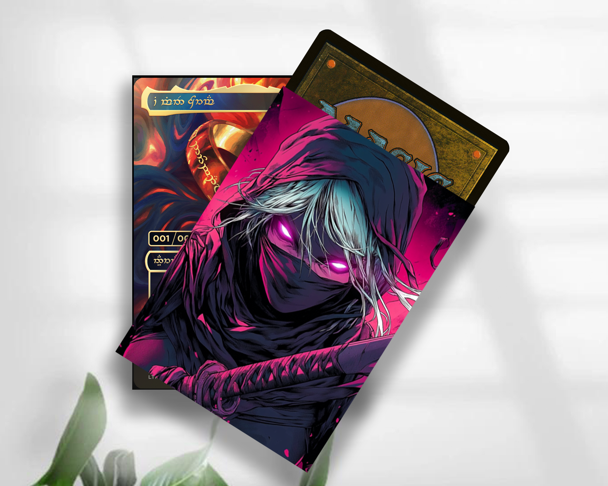 Mysterious Female Ninja  Card Sleeves