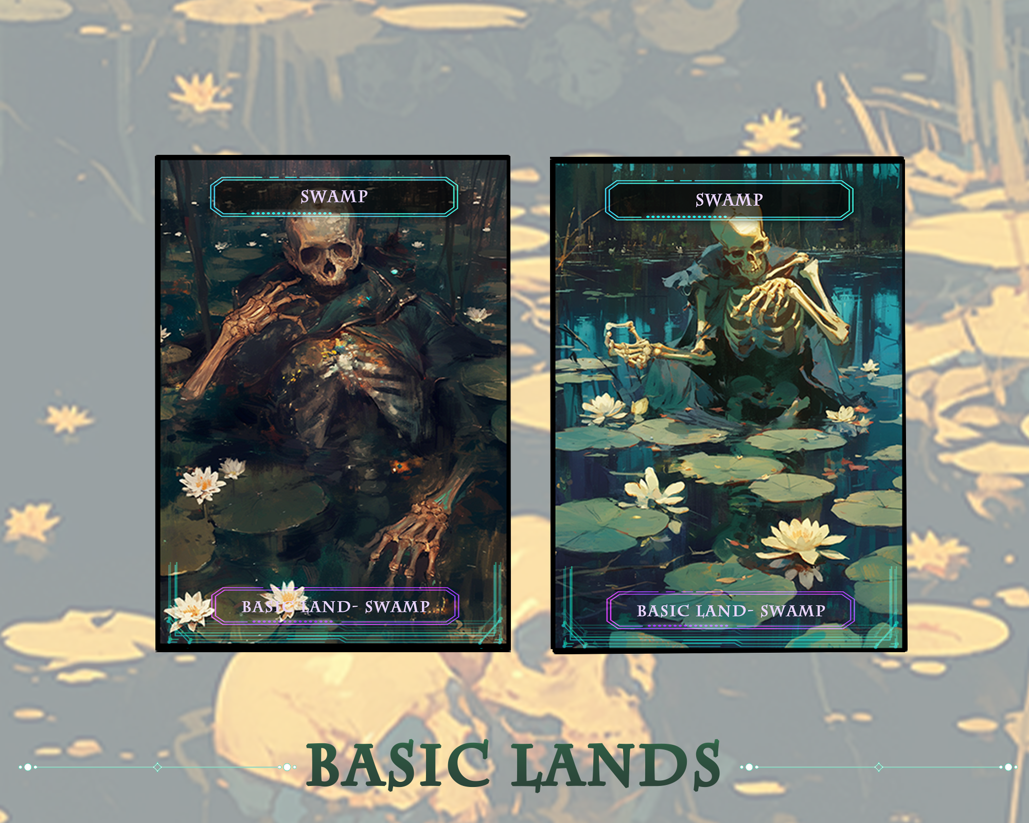 10 Basic Lands MTG  for Magic The Gathering Decks , Custom Art Proxies , TCG Collectible Magic Card Gift