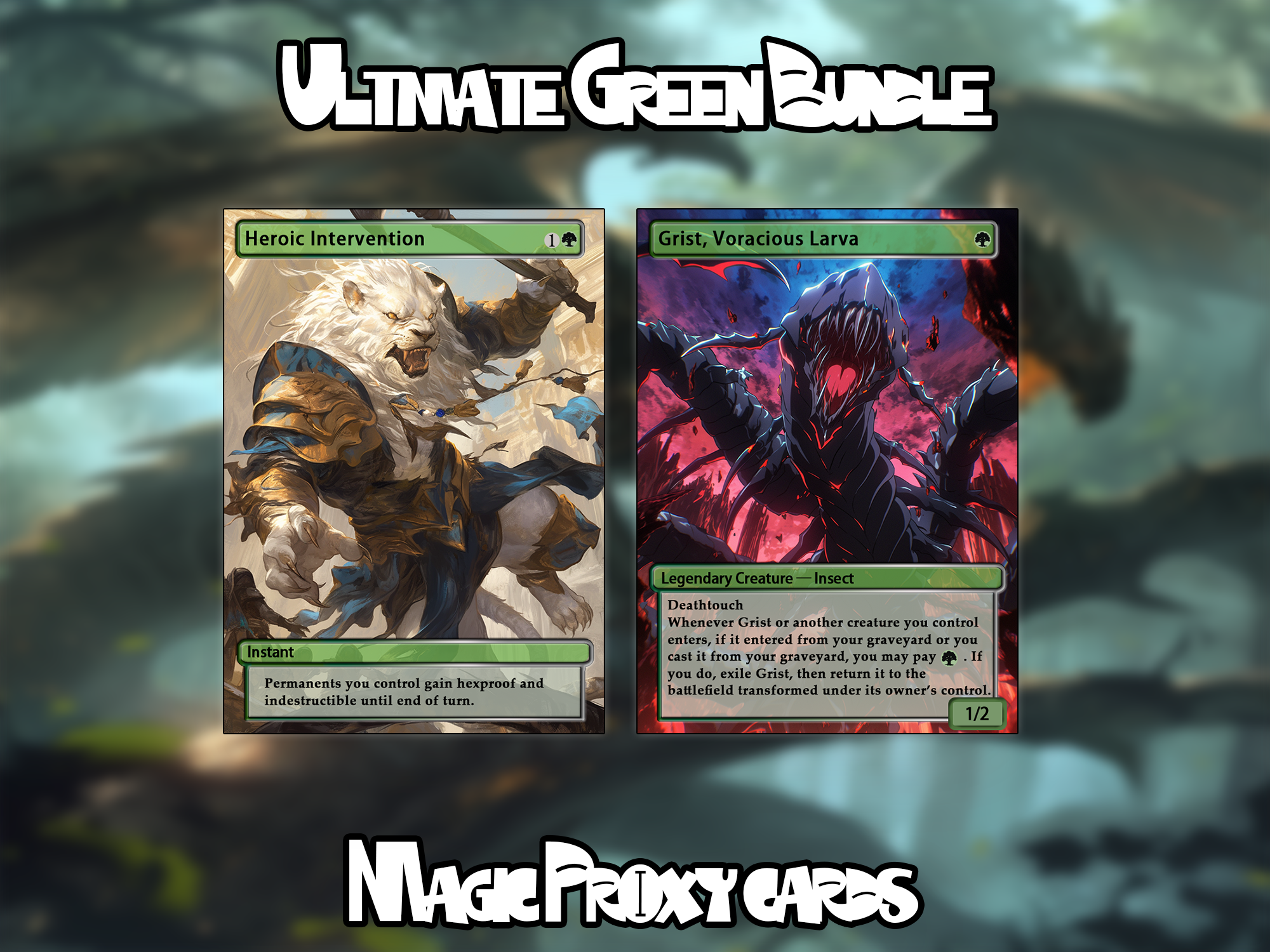 Set of 10 cards! - Full-art Custom Magic proxies - Great cards for all your decks!