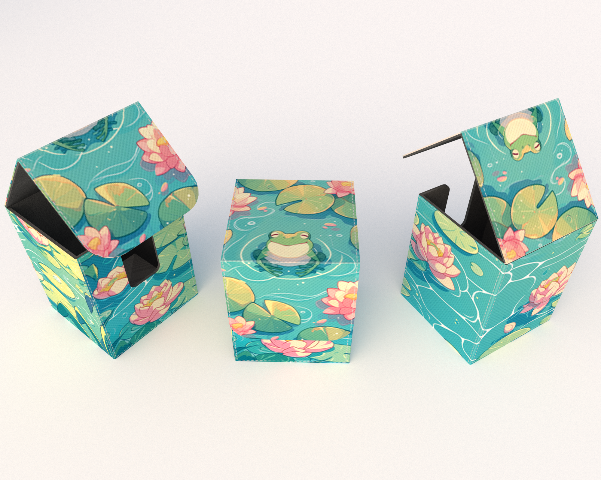 Lorcana Deck Box: Kawaii Frog Hold Up to 200 Cards Top Quality Card Deck Box! No Logos - RerollBase