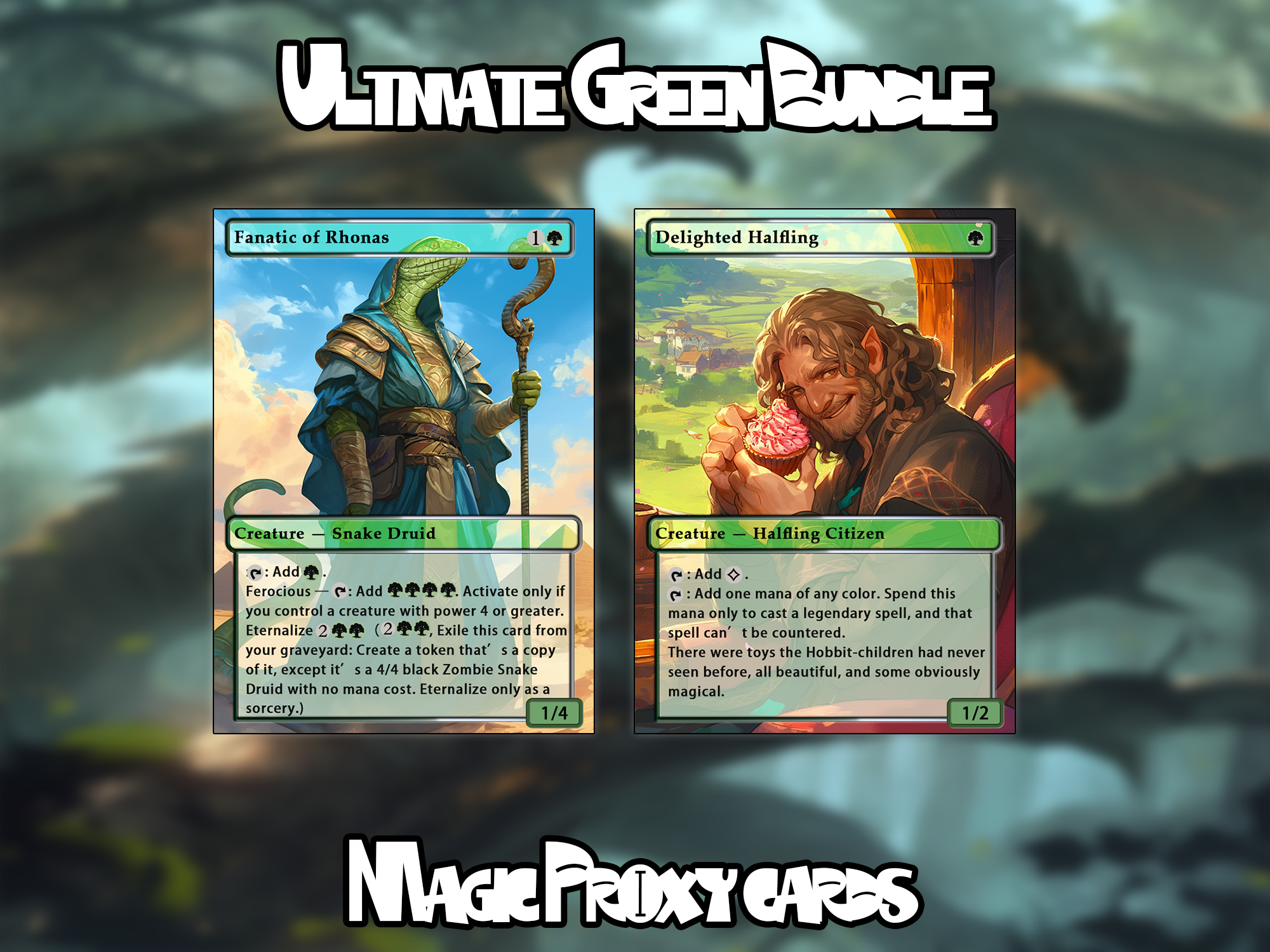 Set of 10 cards! - Full-art Custom Magic proxies - Great cards for all your decks!