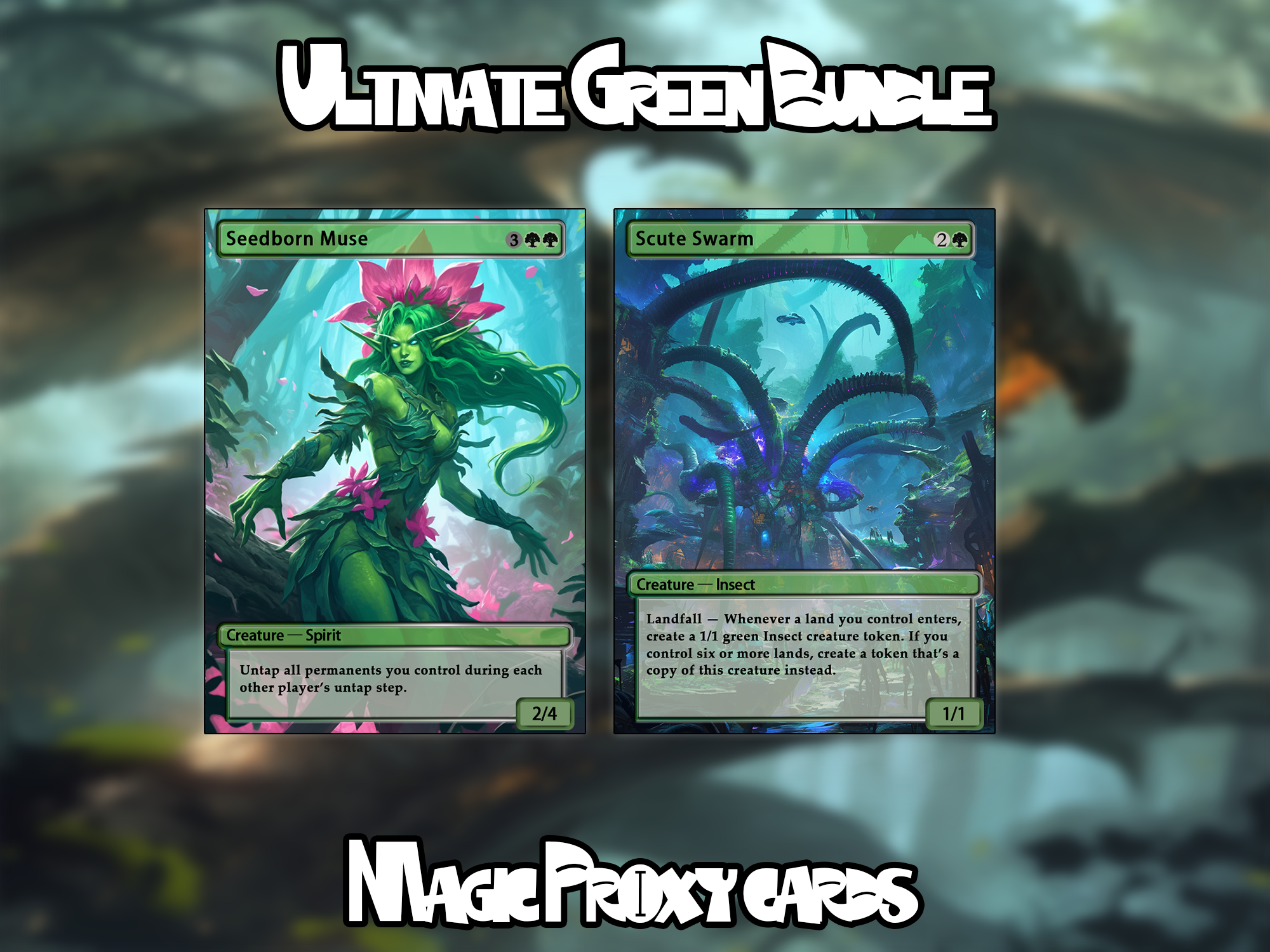 Set of 10 cards! - Full-art Custom Magic proxies - Great cards for all your decks!