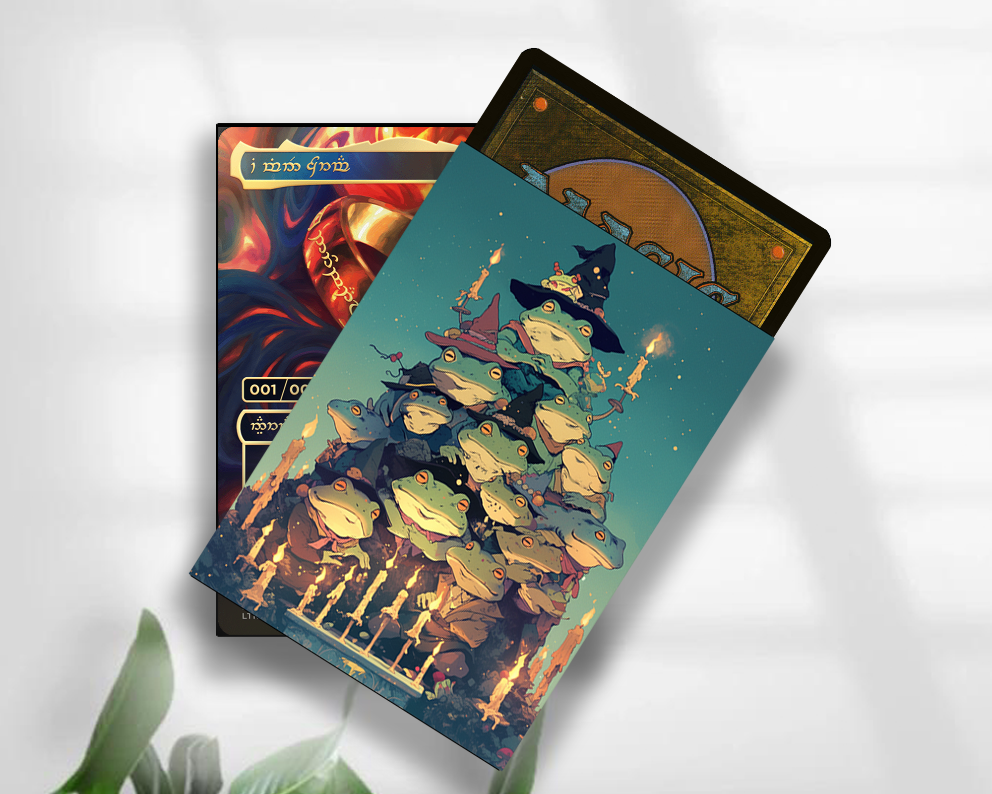 Frog Wizard Tower Card Sleeves