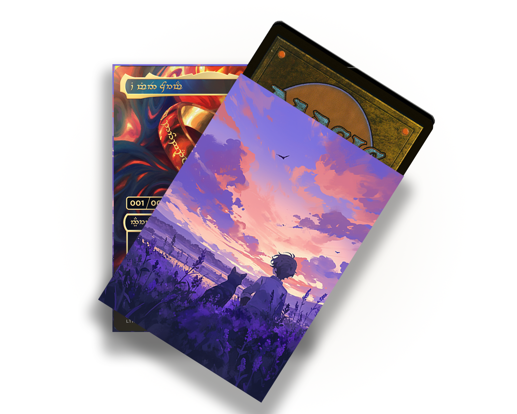 Boy And Cat Top Quality Card Sleeves