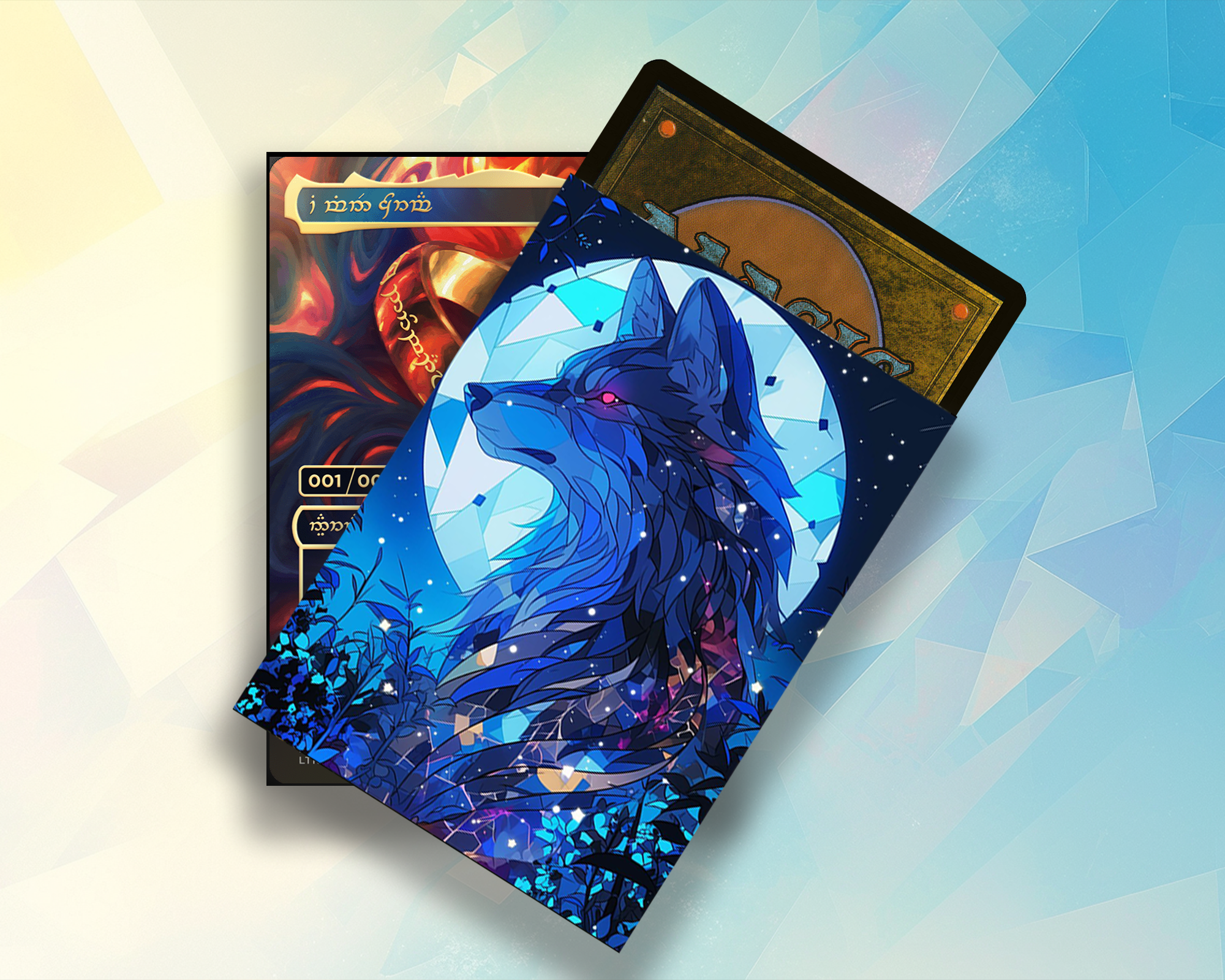 Stained Glass Wolf Top Quality Sleeves