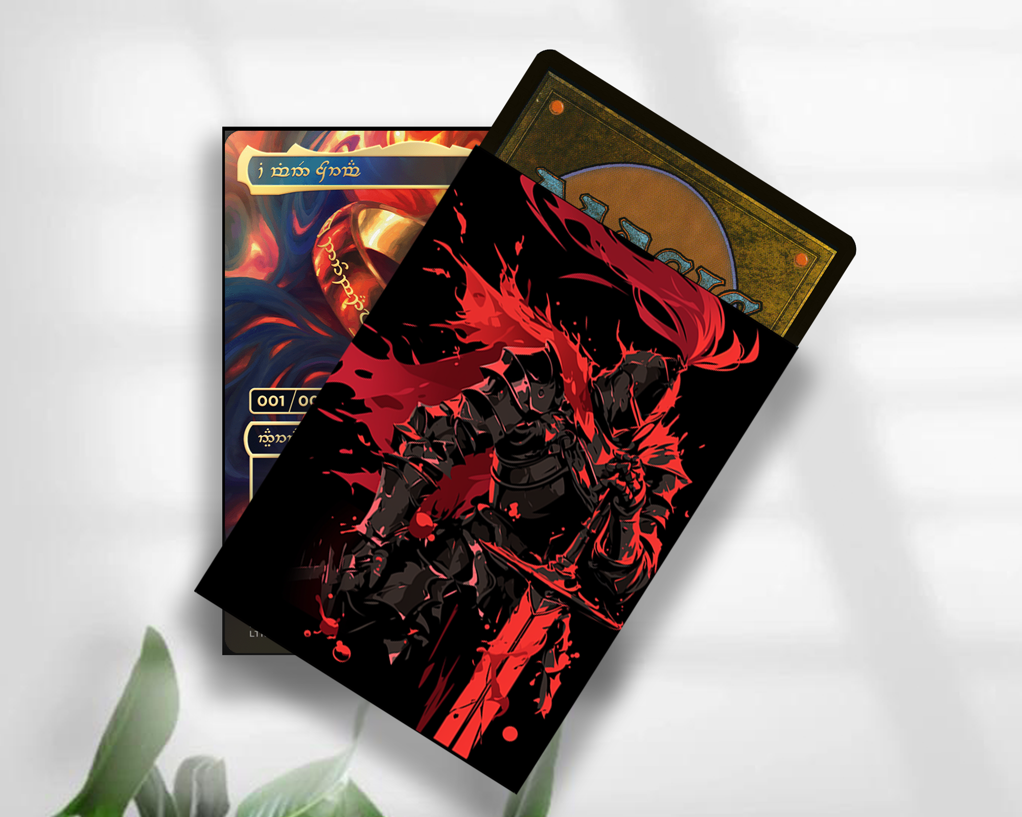 Black And Red Knight card Sleeves