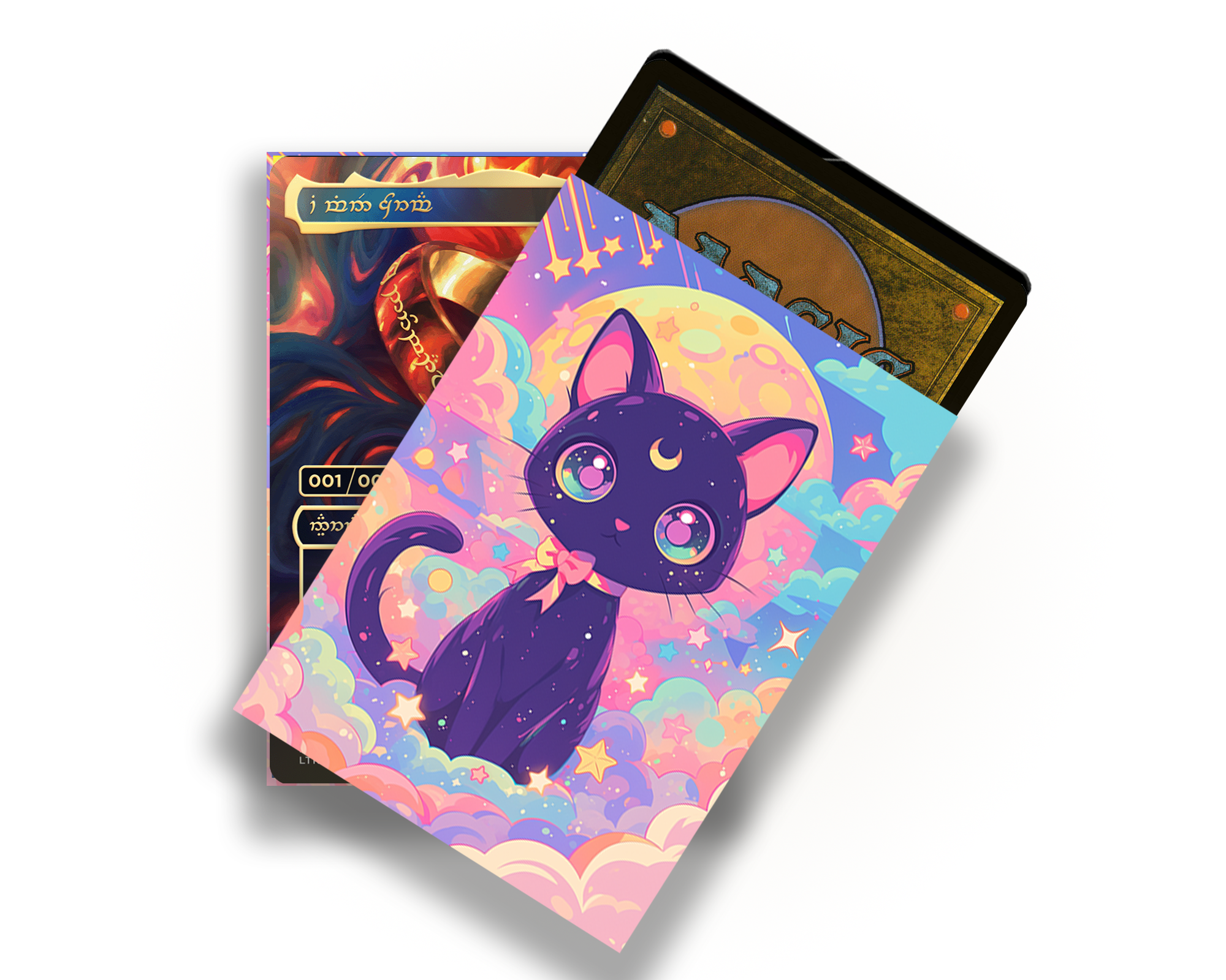 Moon Black Cat Card Sleeves